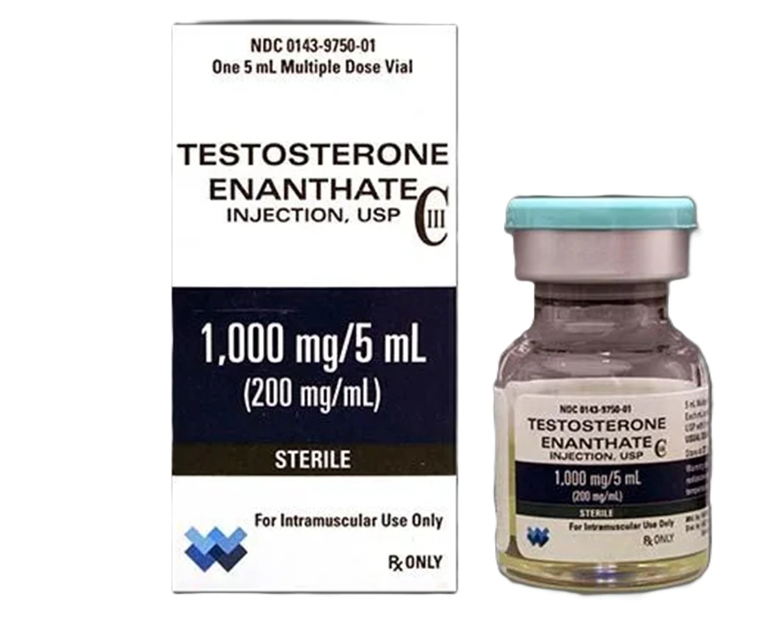 Testosterone Enanthate Injection USP 200 mg/mL, Multiple-Dose Vial, 5 mL, Hikma Pharmaceuticals