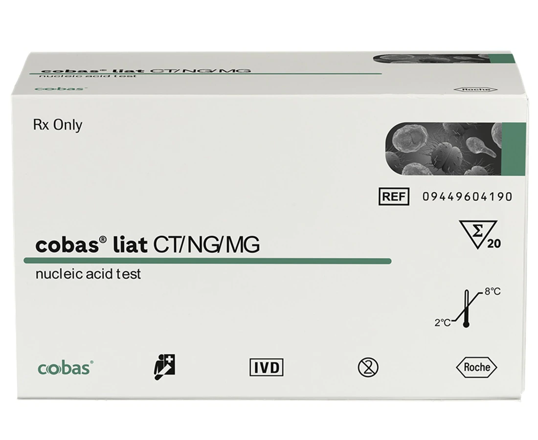 cobas liat CT/NG/MG Test Kit, CLIA Waived, 20 Tests/Box