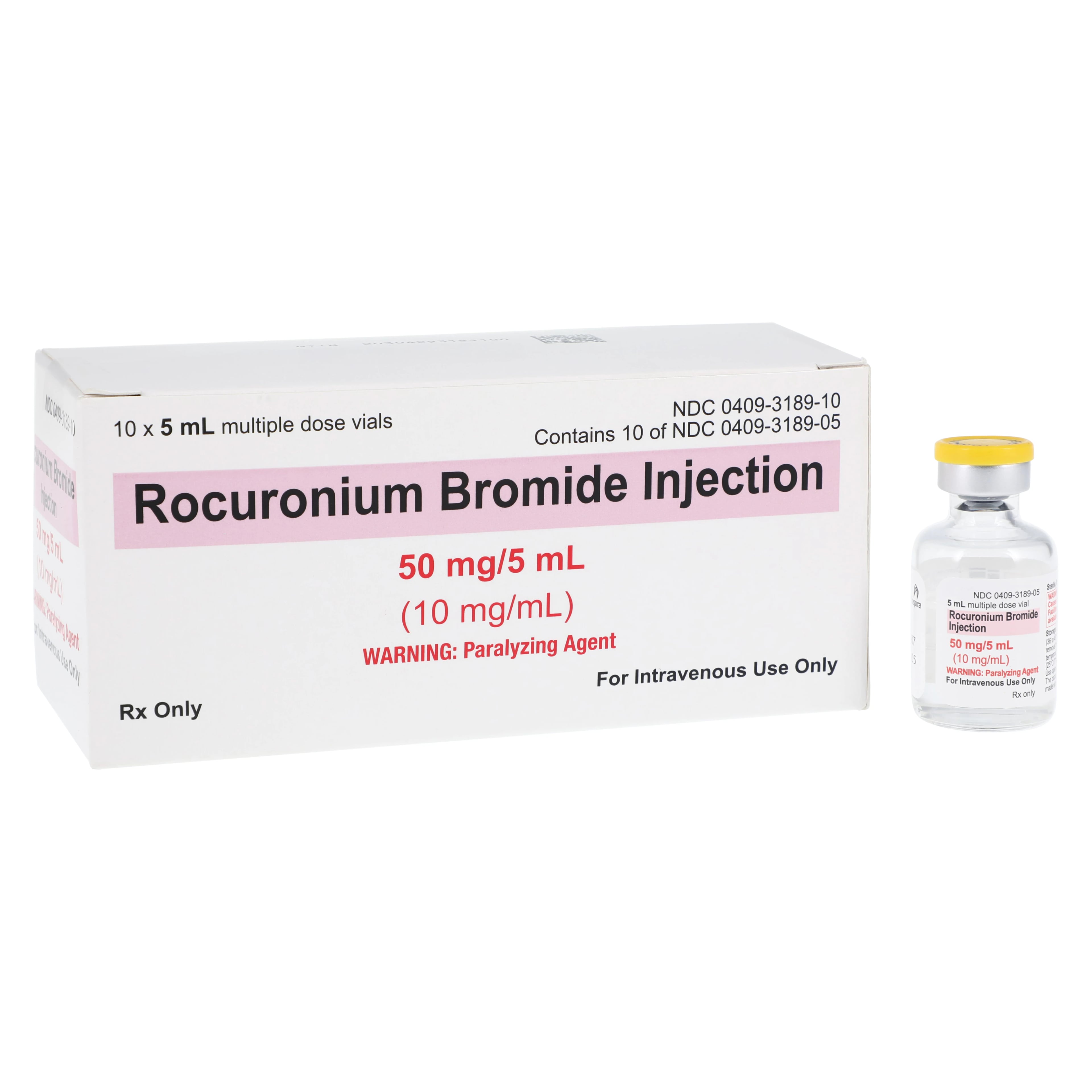 Rocuronium Bromide Injection 10 mg/mL, 5 mL Multiple-Dose Vial, 10/Package (Pfizer Injectables)