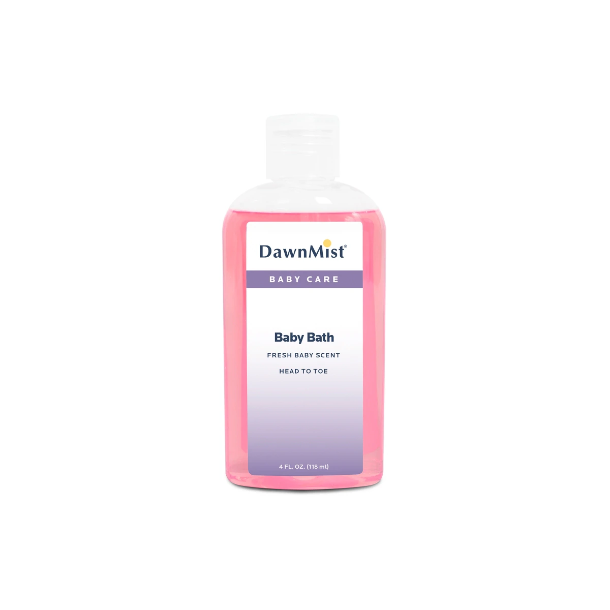 DawnMist Baby Bath Wash, 4 oz Bottle, 96/Case