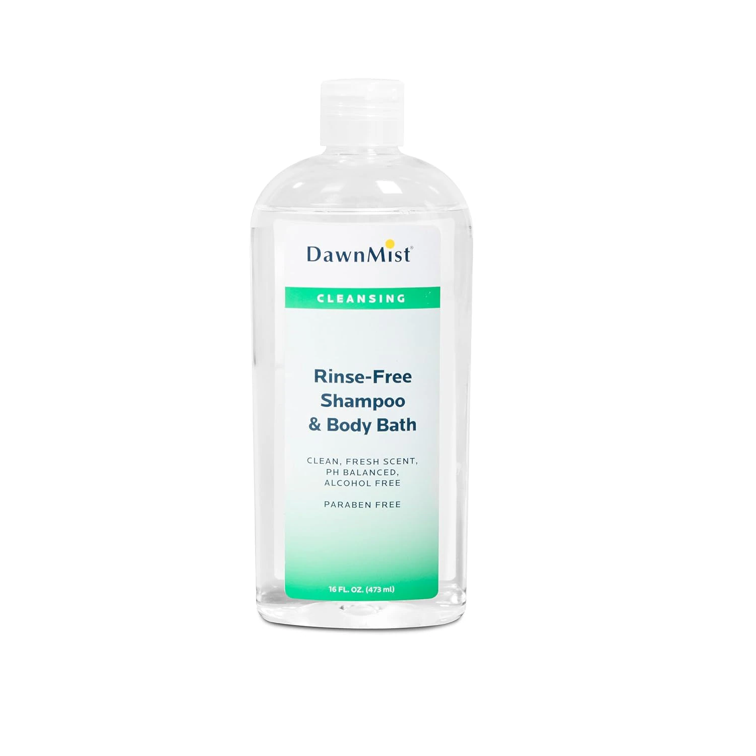 DawnMist Rinse Free Shampoo & Body Bath, 16 oz Bottle, 12/Case