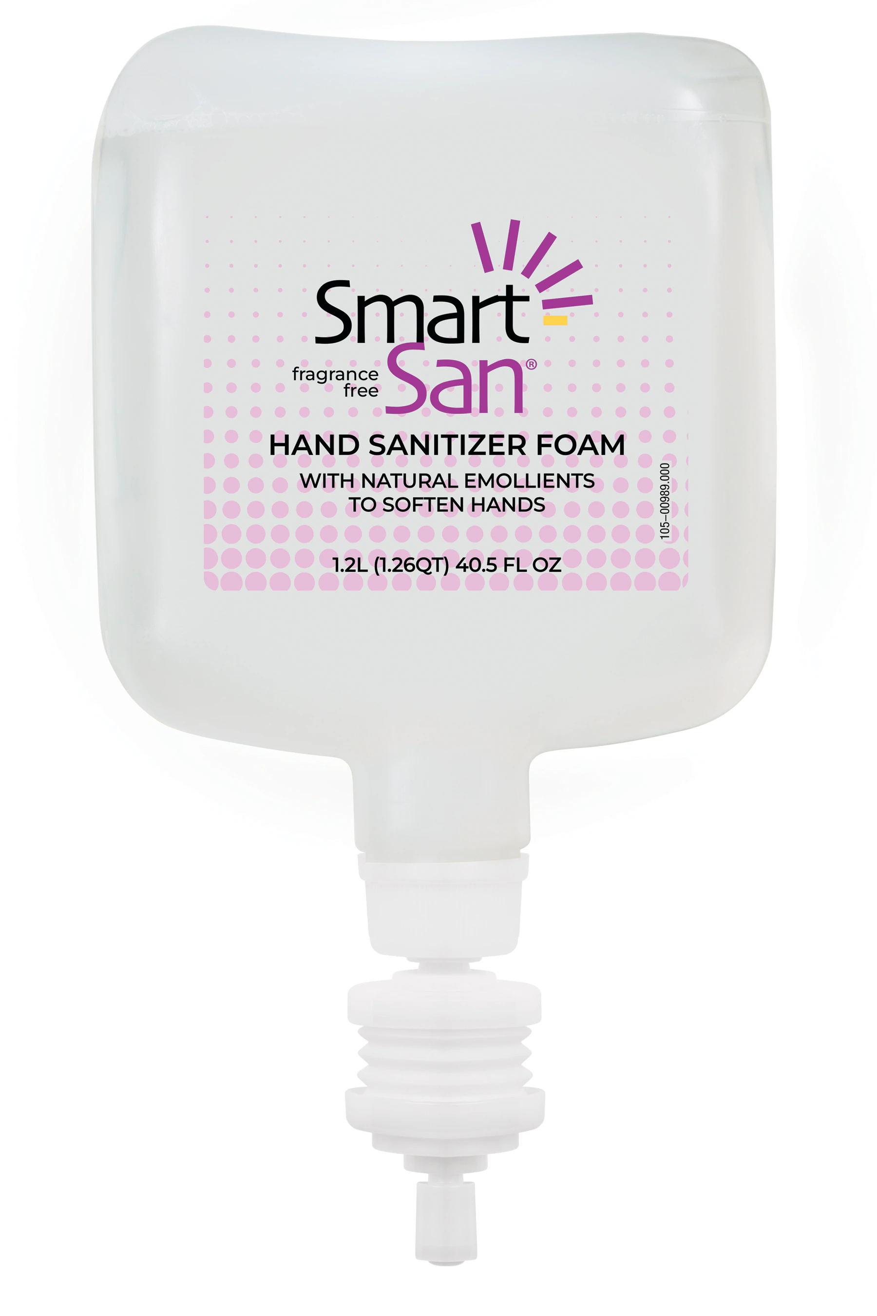 SmartSan Foam Sanitizer Refill, 1.2 Liter Cartridge, 74% Alcohol, Fragrance Free