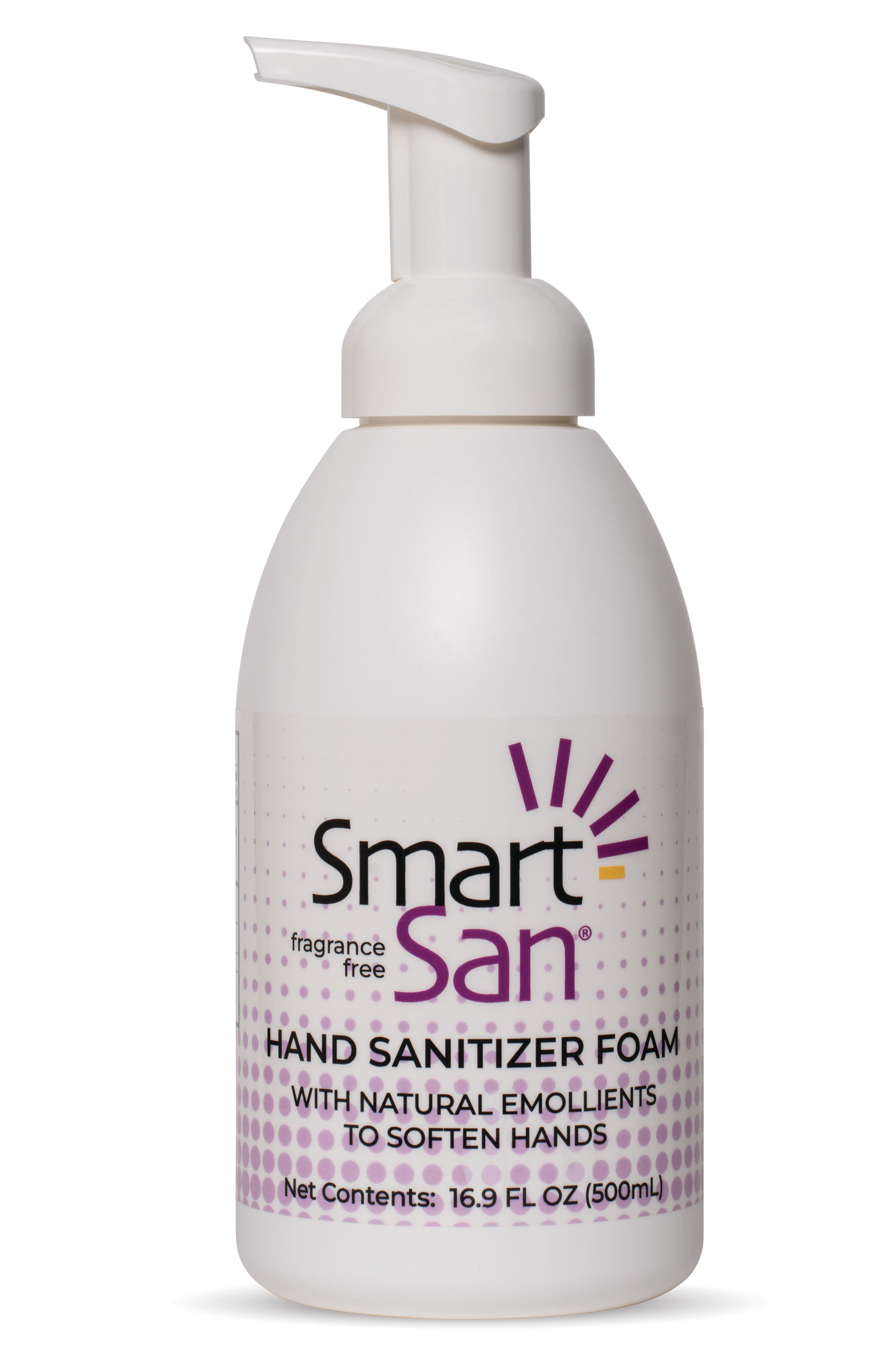 SmartSan Foam Sanitizer Pump, 500 mL, 74% Alcohol, Fragrance Free, Pump Bottle, Each