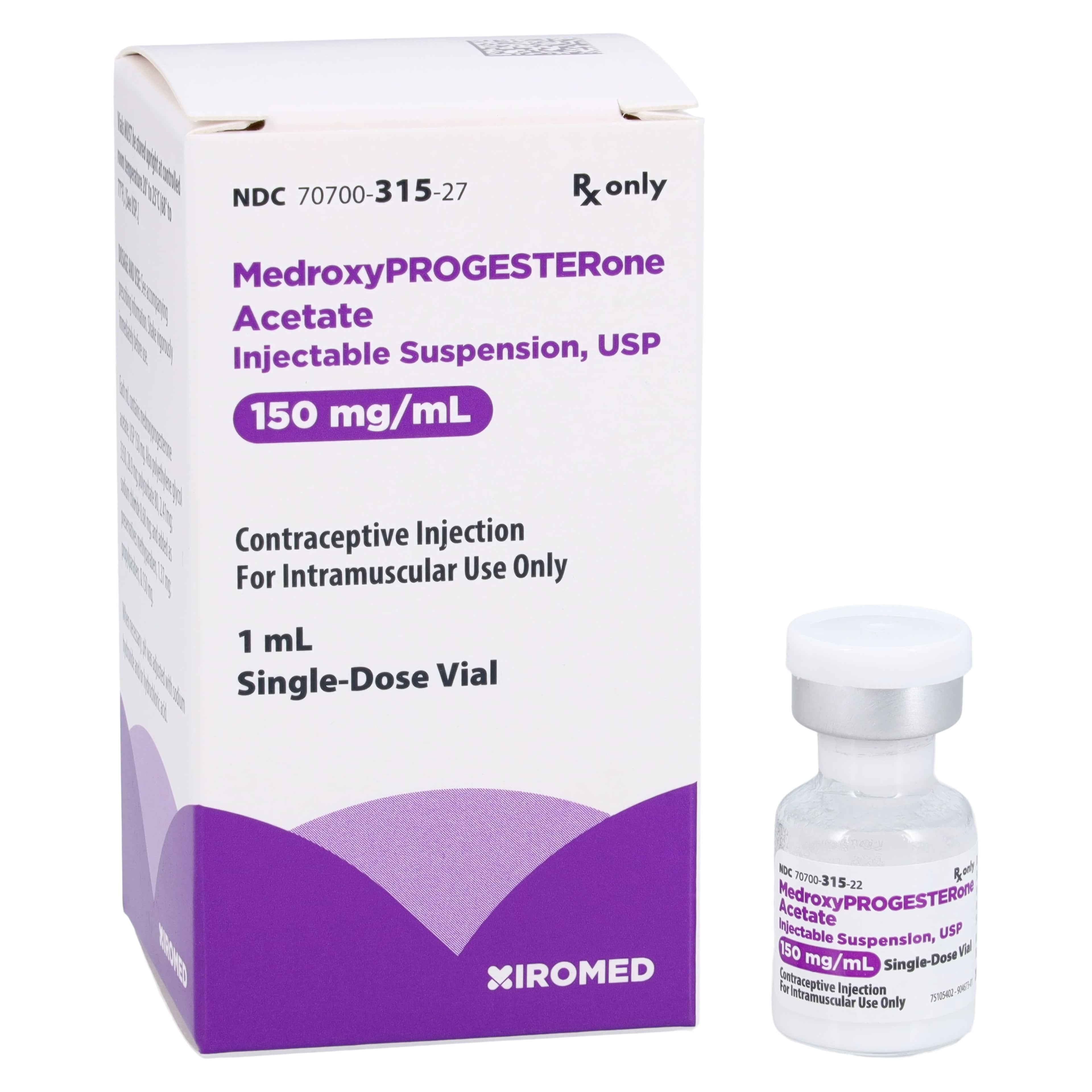 Medroxyprogesterone Injection 150mg/mL SDV 1mL Each