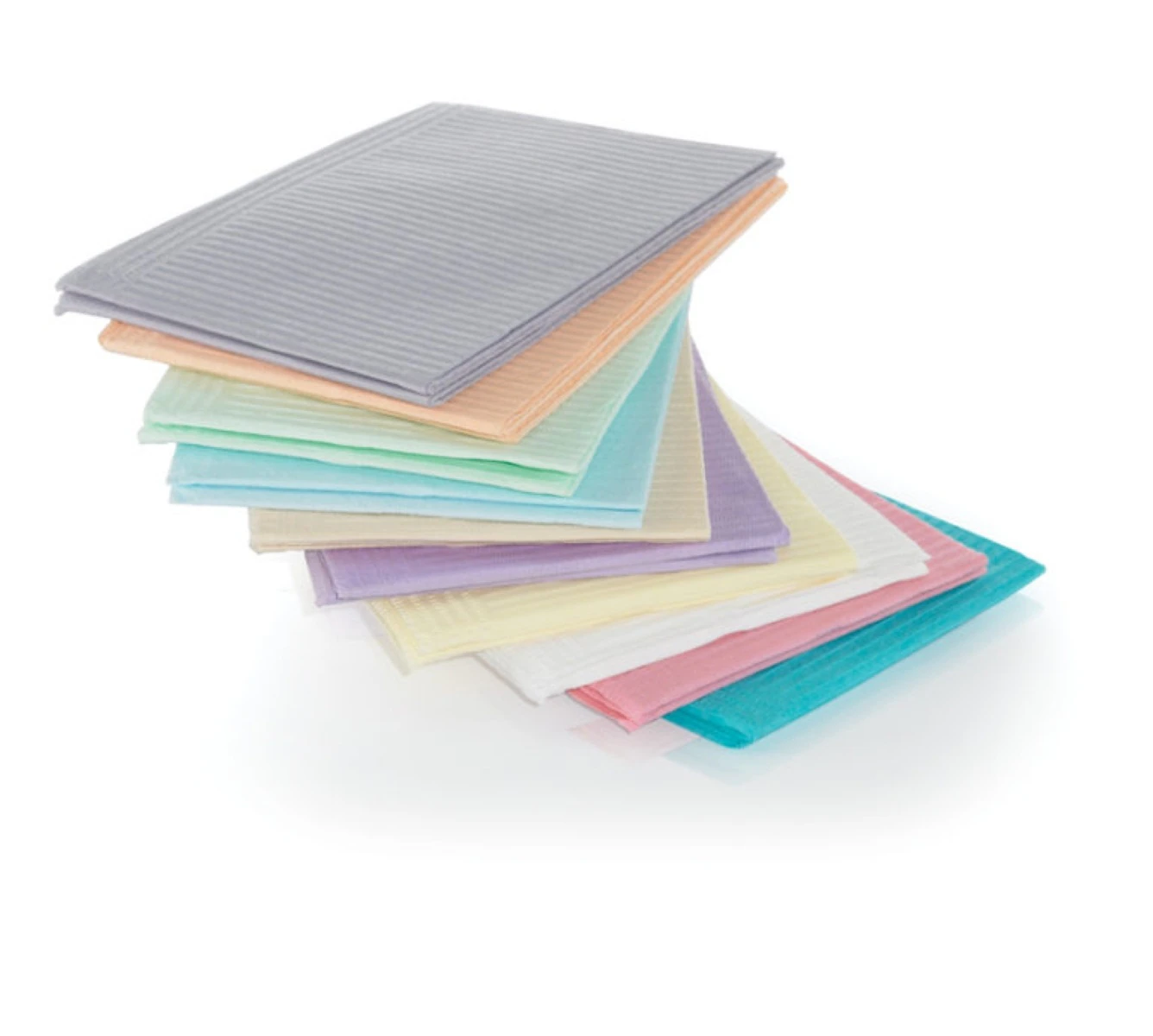 Medicom SafeBasics Dry-Back Patient Bibs, 2-Ply Tissue/Poly, Grey, 13" x 18", 500/Case, 8281
