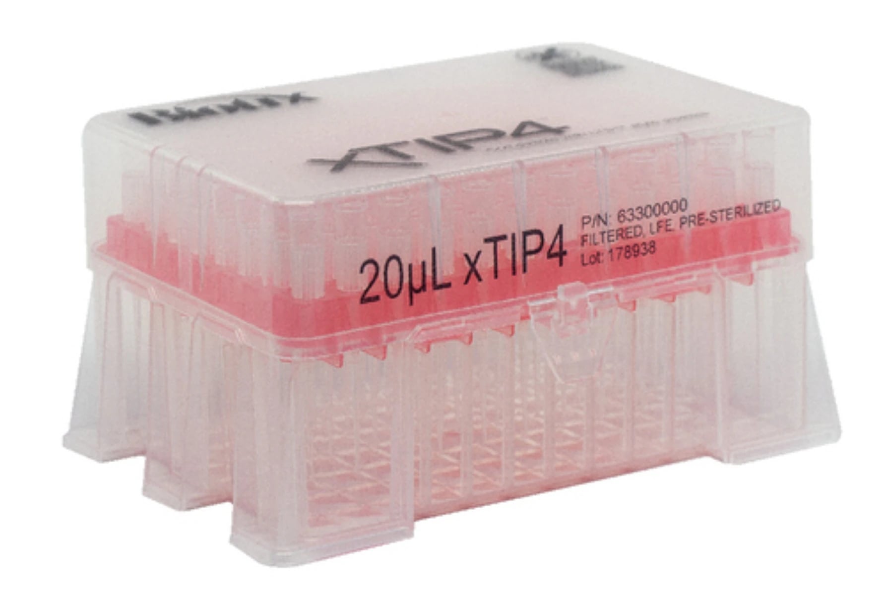 Biotix xTIP4 Pipette Tips, 0.1-20 µL, Sterile, Single Use, 10 x 96 Racked, 960/Package