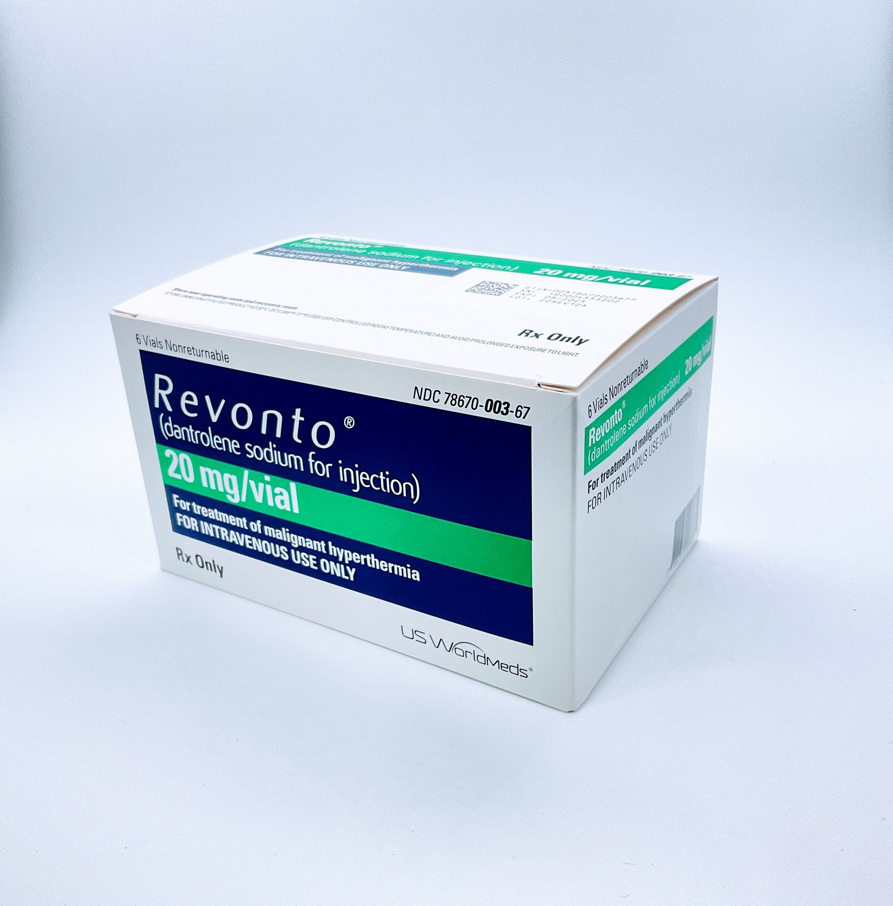 Revonto (Dantrolene) Injection 20mg/Vial Powder, 6/Package