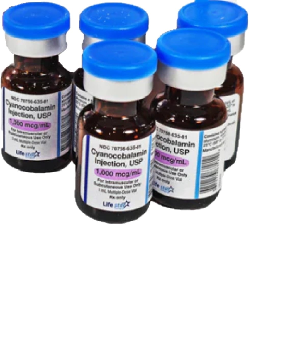 Cyanocobalamin (B12) Injection 1000mcg/mL, MDV, 1mL Vials, 25/Package