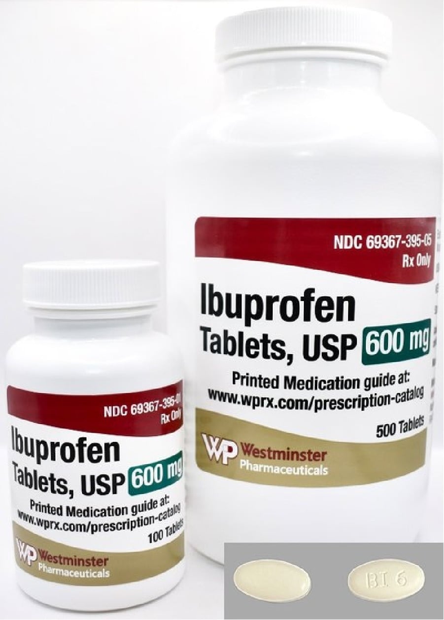 Ibuprofen Tablets 600mg, 500/Bottle