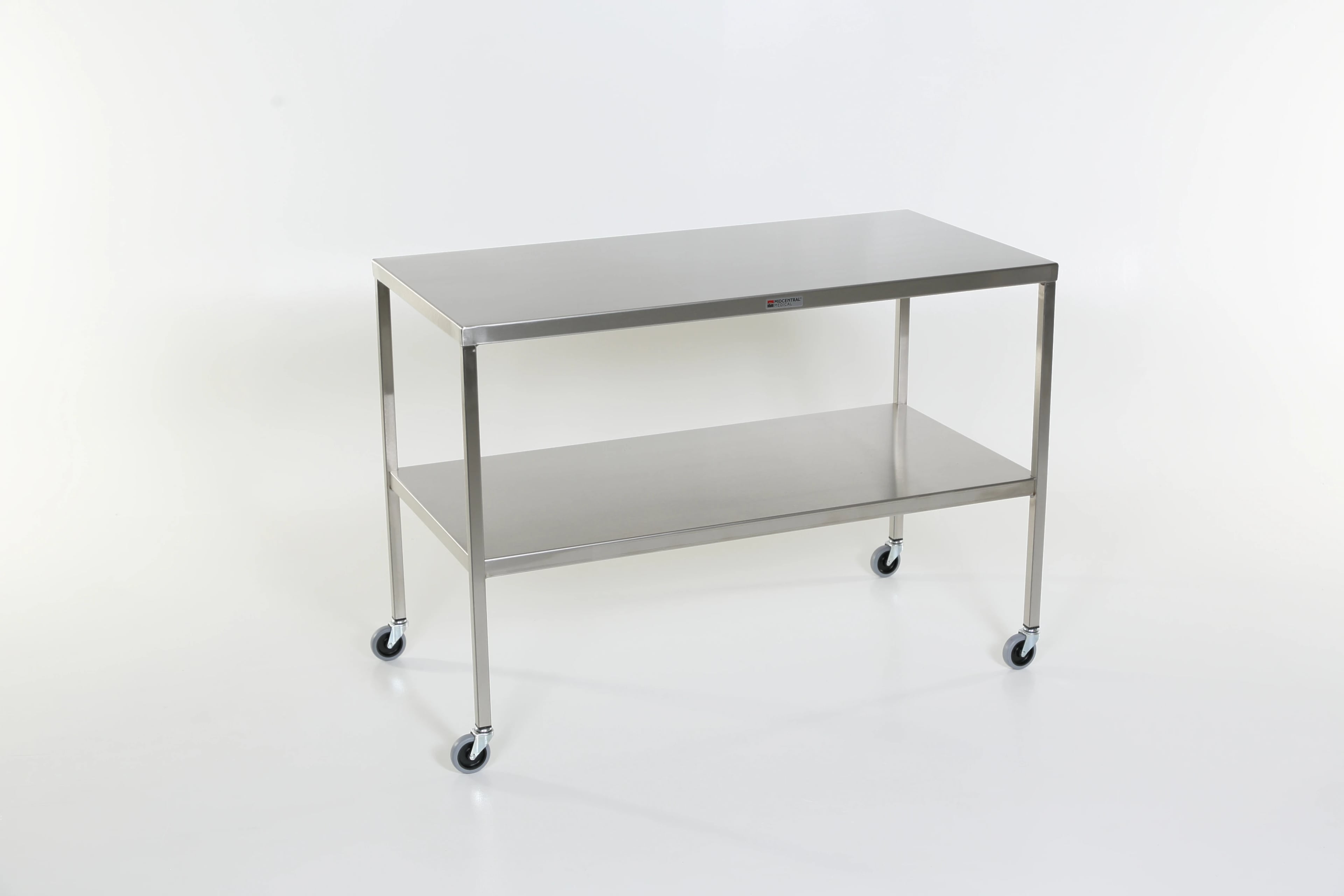 Acral Med Stainless Steel Instrument Table, 24" x 48" x 34", 400 lb Capacity