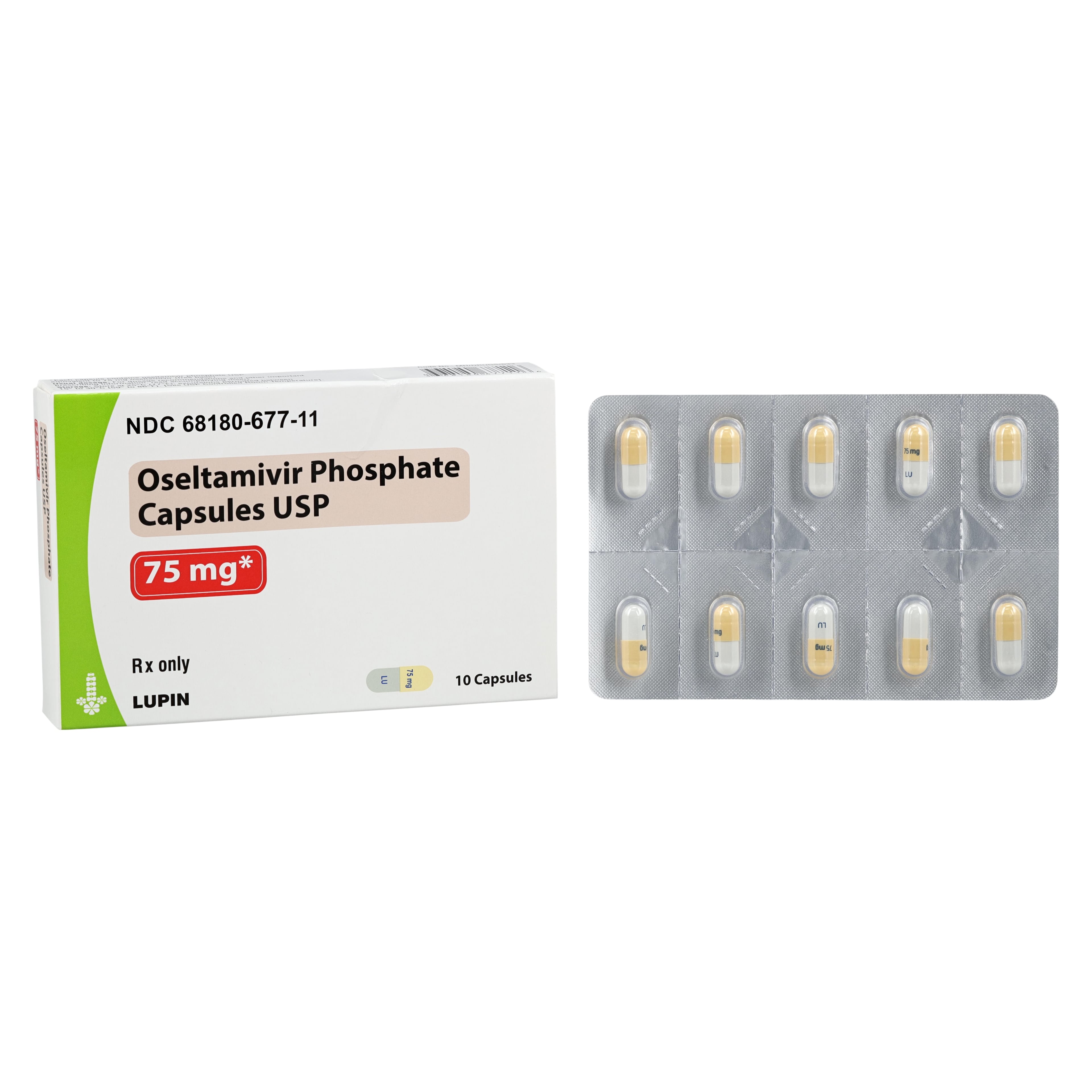 Oseltamivir Phosphate Capsules UD, 75mg, 10/Box, Lupin Pharmaceuticals