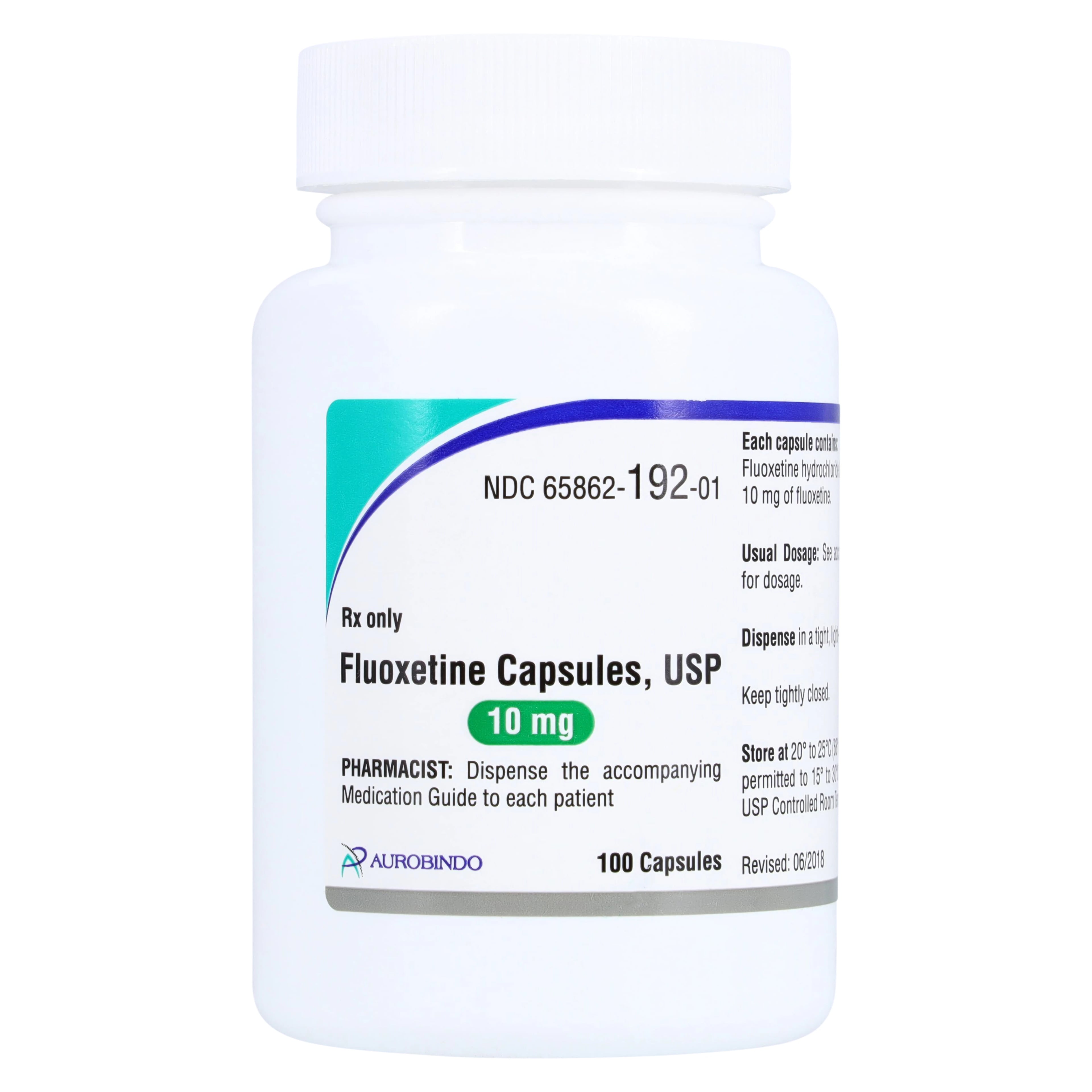 Fluoxetine HCl Capsules, 10mg, 100/Bottle, Lannett