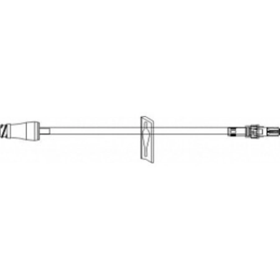 ICU Medical IV Extension Set, 7" Rotating Luer, Purple Clamp, Microclave Clear Connector, Sterile, 50/Case