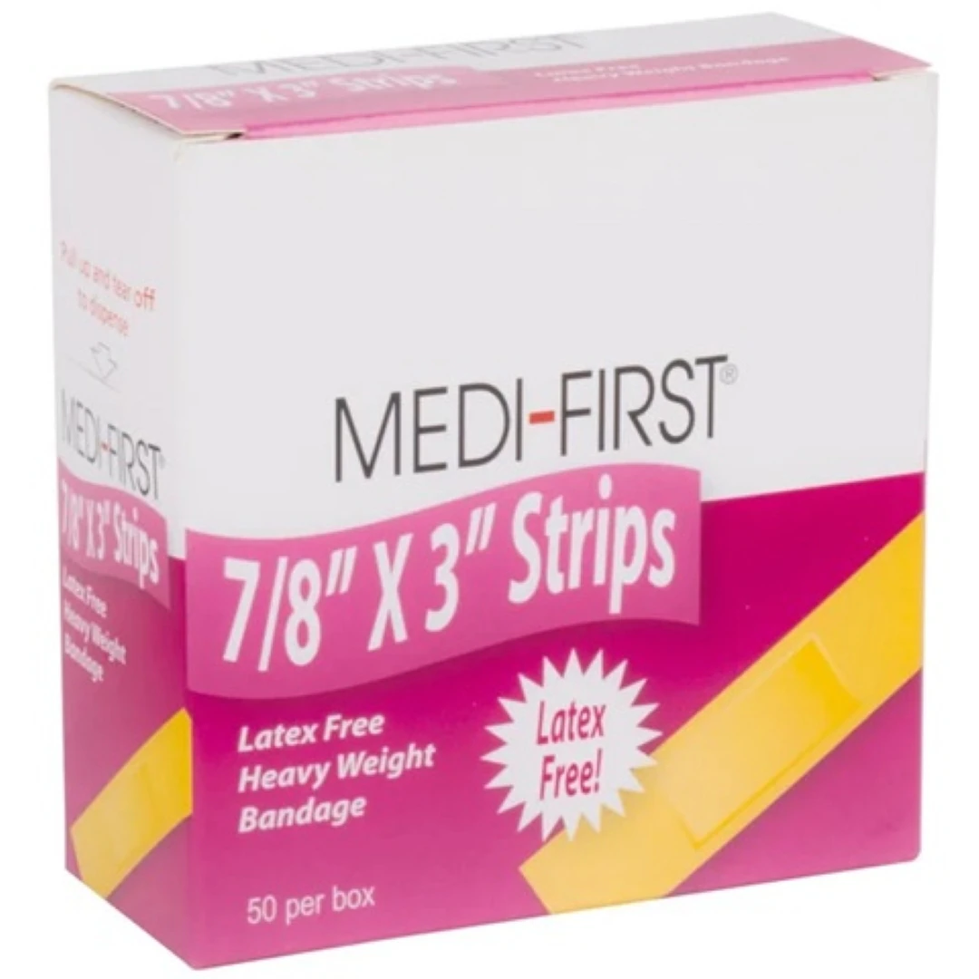 Medi-First Heavyweight Fabric Adhesive Bandage, 3" x 7/8", Tan, Each