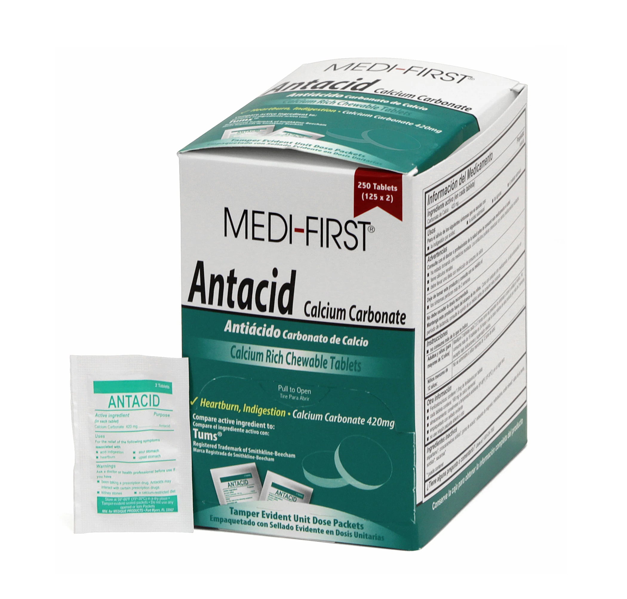 Medi-First Antacid Tablets, 420mg