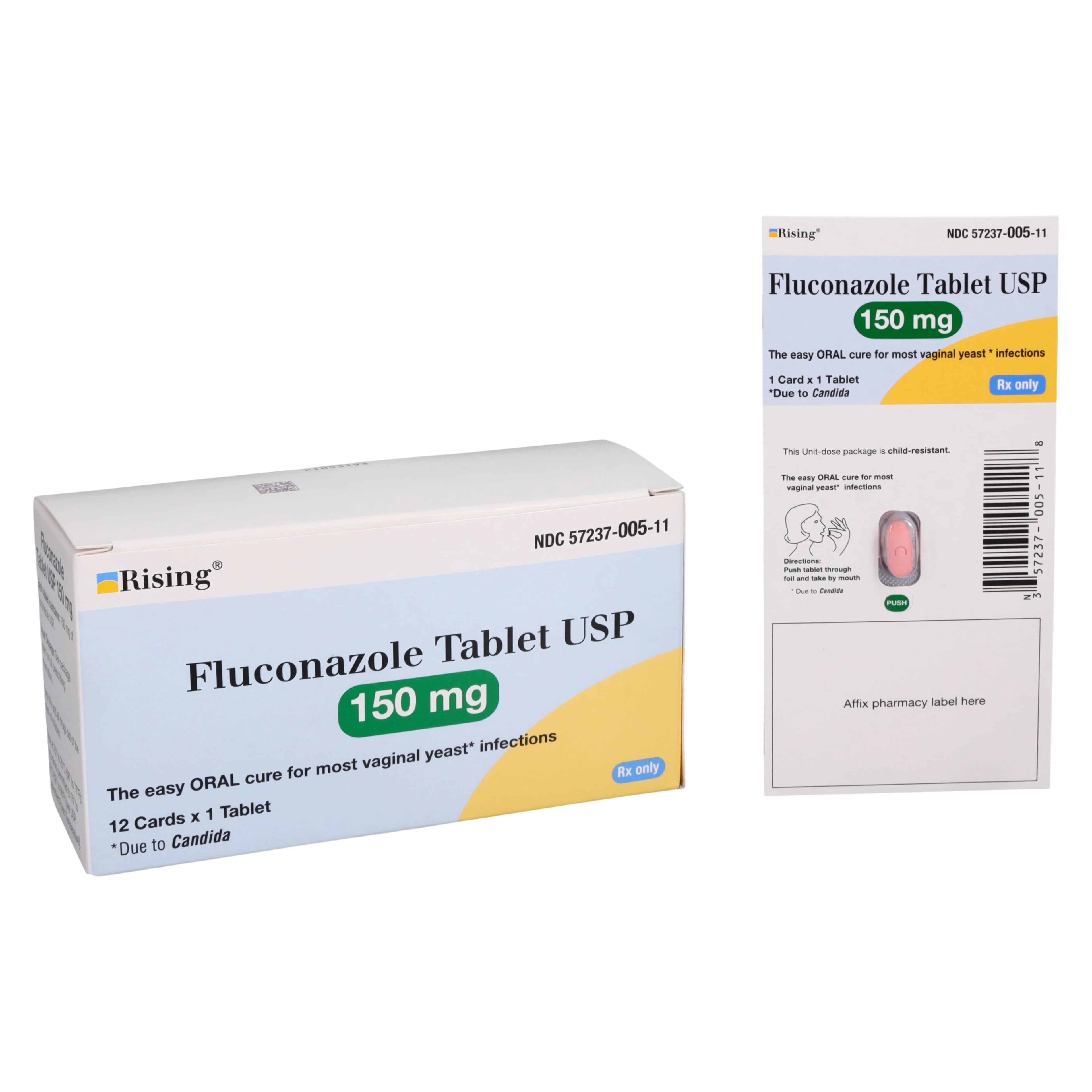 Fluconazole Tablets, 150mg, Unit Dose, 1x12/Package, Rising Pharmaceuticals