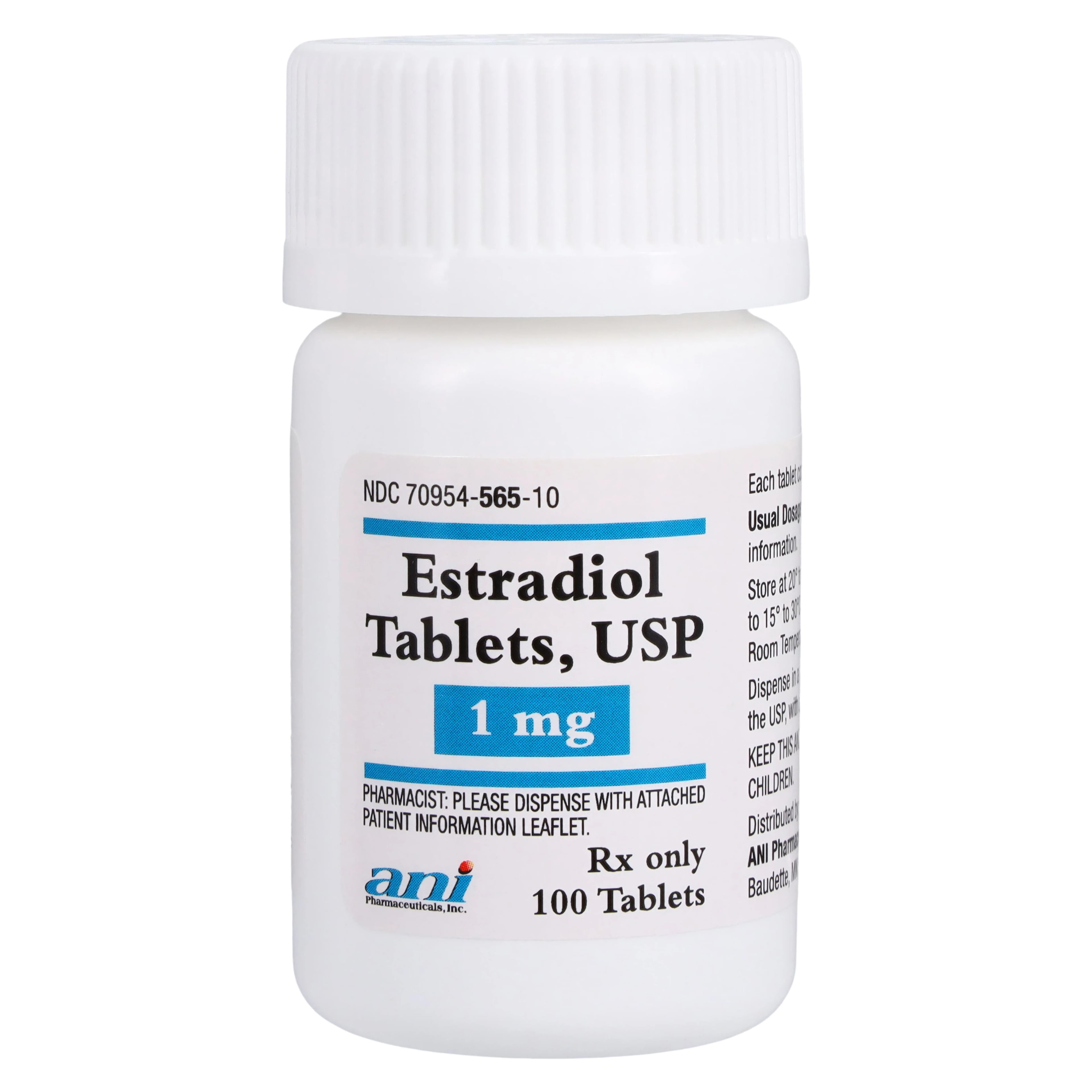Estradiol Tablets 1mg, Bottle of 100, Ani Pharmaceutical