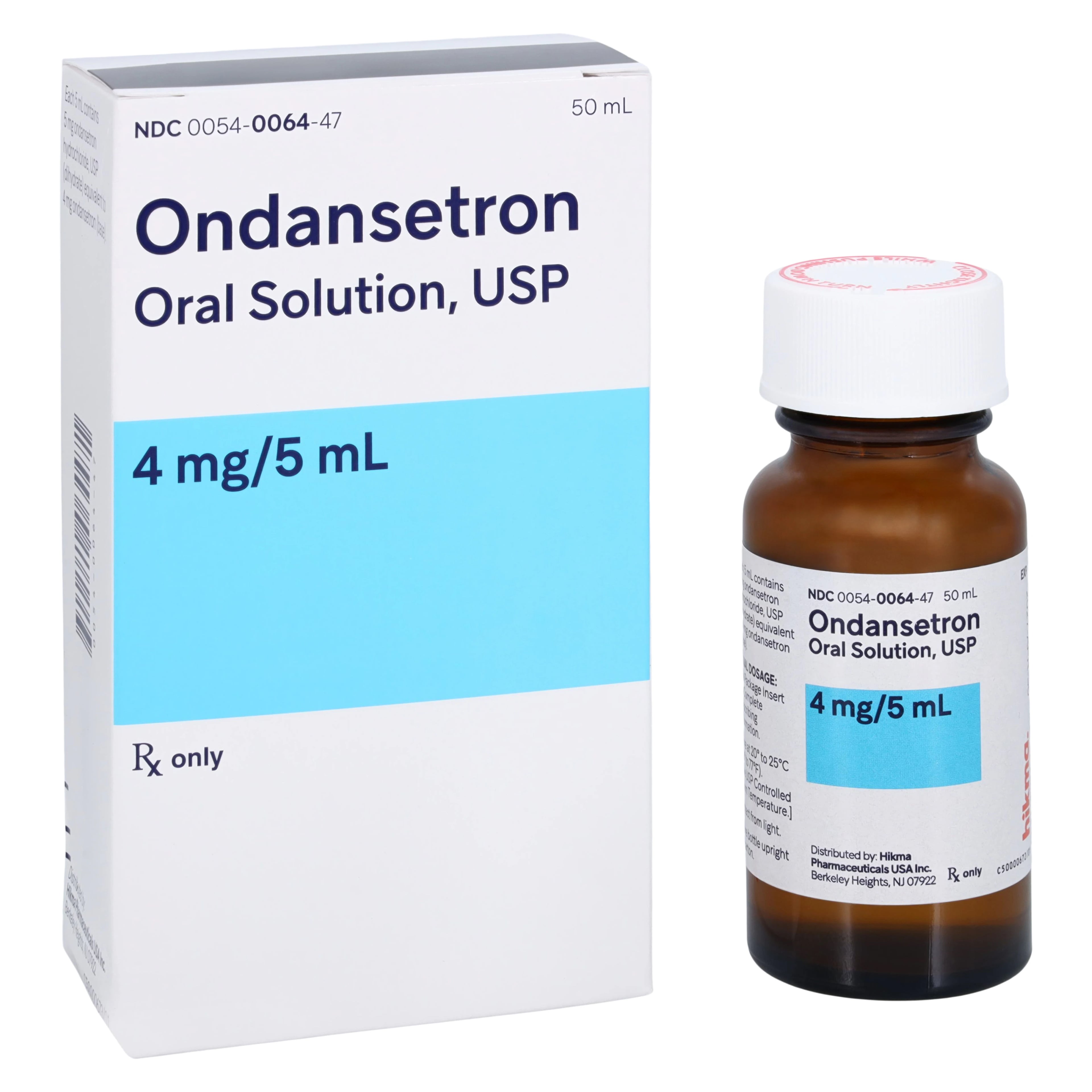 Ondansetron HCl Oral Solution, 4mg/5mL, Strawberry Flavor, 50mL Bottle, Hikma Pharmaceuticals