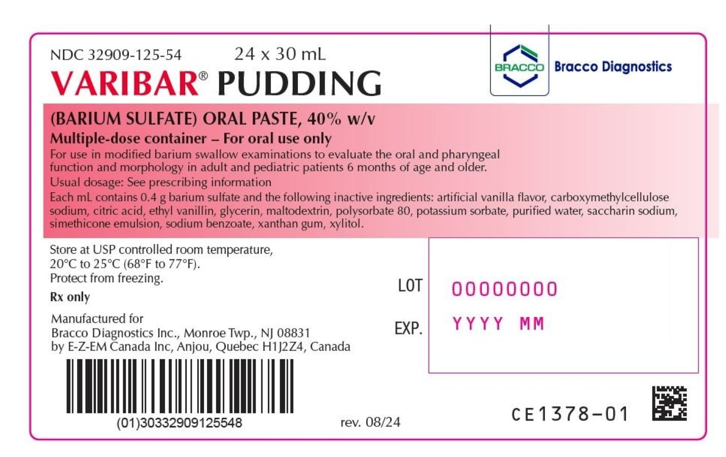 Varibar Pudding Mini Oral Paste 40% Tube 30mL 24/Box, 01KT0J08X0W7HCT449MF63DN4E