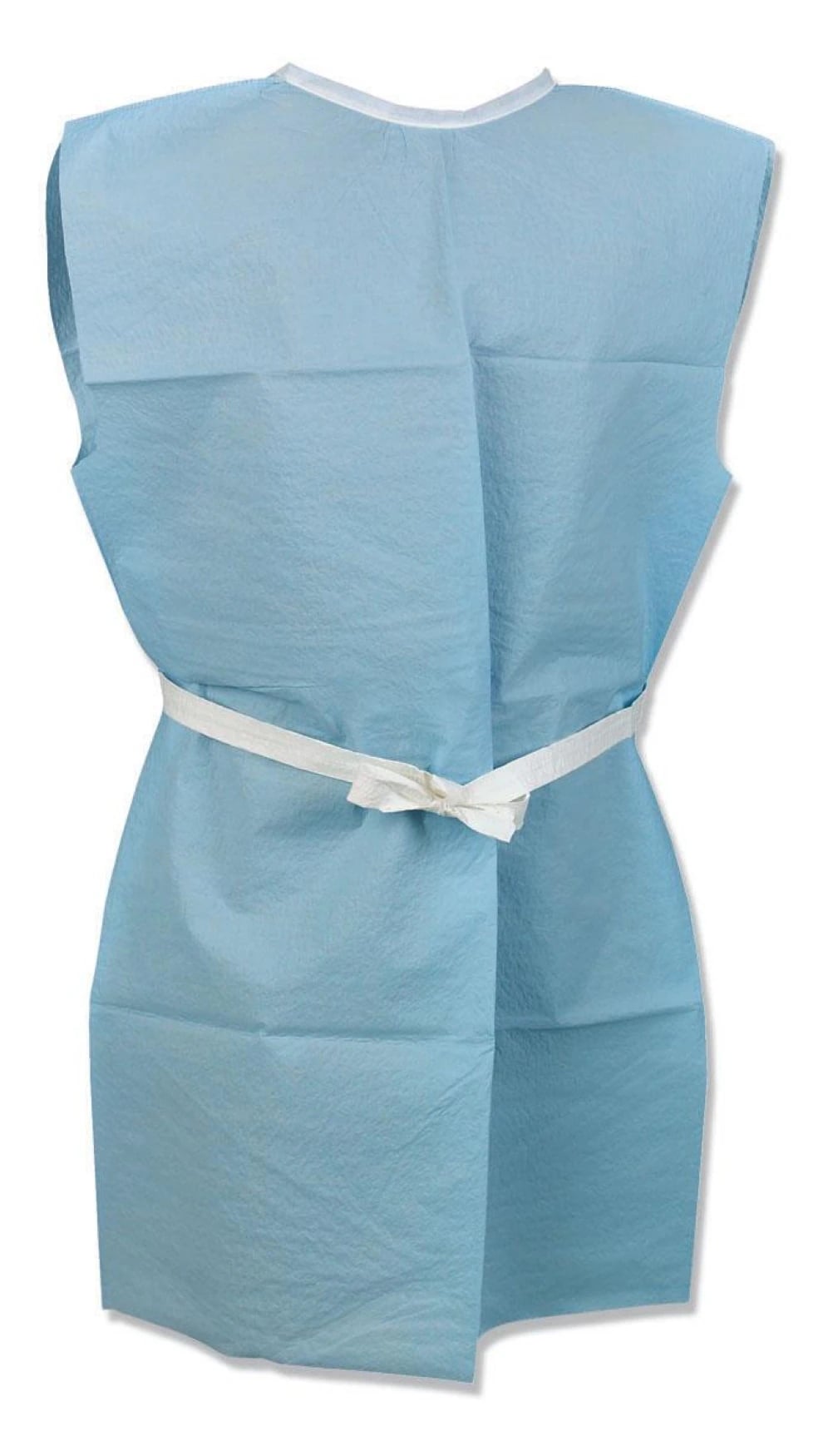 Medline Scrim Disposable Exam Gown, Bariatric, Waist Tie, Blue, 72 in x 45 in, 25/Case