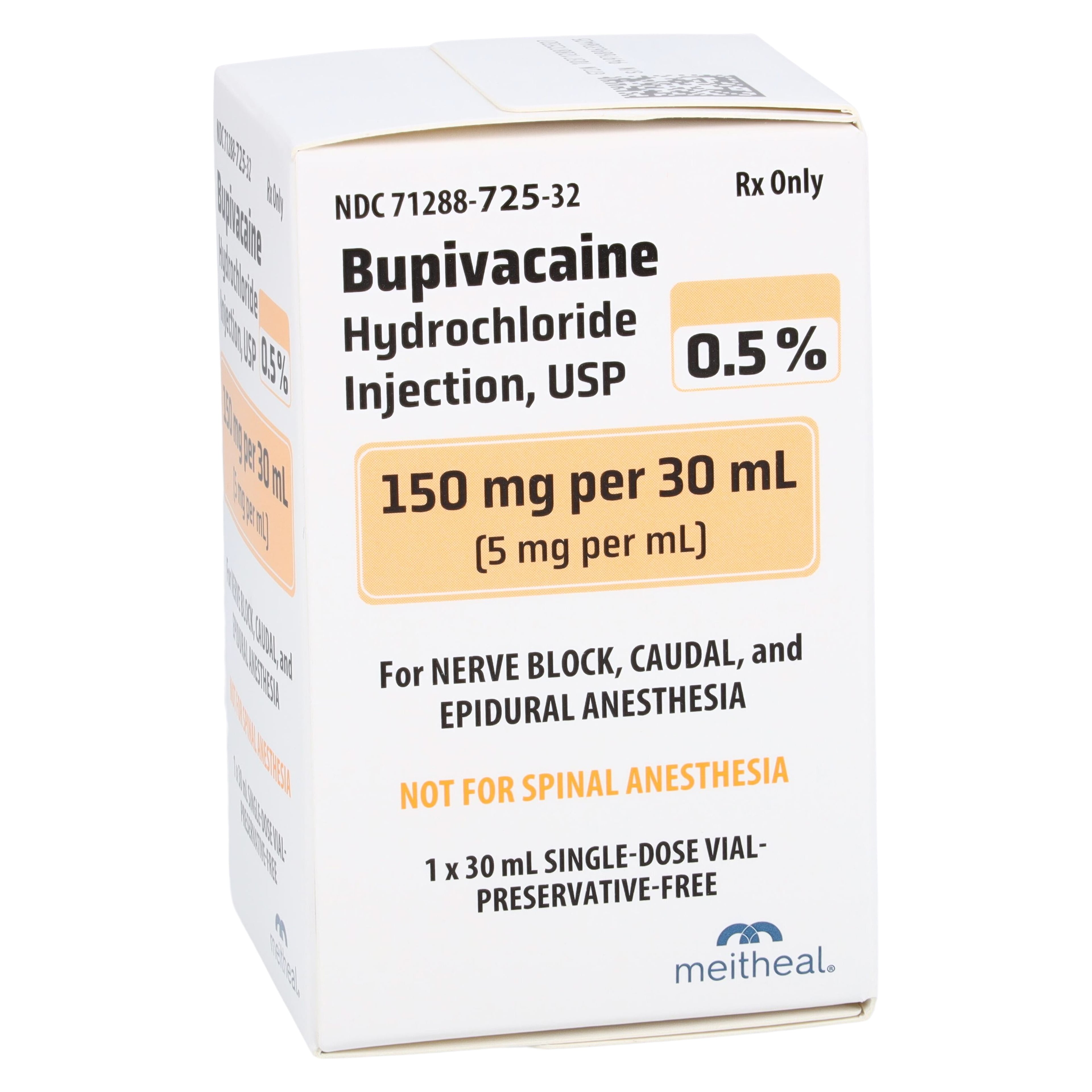 Bupivacaine HCl Injection 0.50% SDV 30mL (Meitheal Pharmaceuticals)