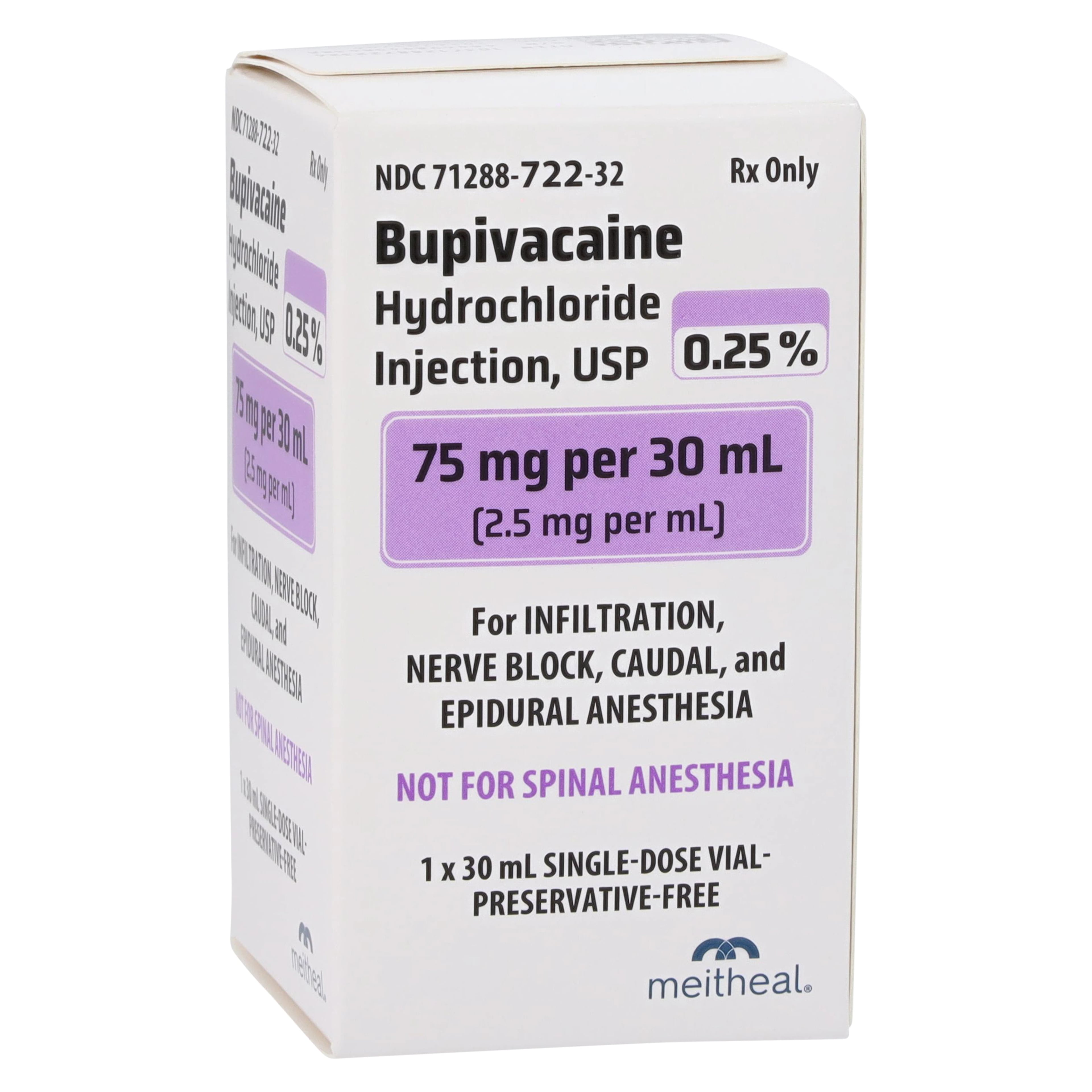 Bupivacaine HCl Injection 0.25% SDV 30mL (Meitheal Pharmaceuticals)