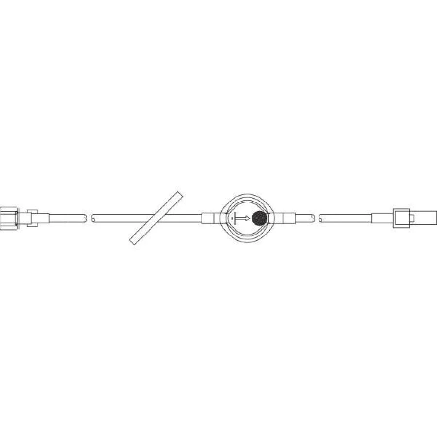 Baxter Extension Set Micro-Volume with 0.22 Micron Filter, 60" Tubing, Male Luer Lock Adapter, Sterile, 50/Case