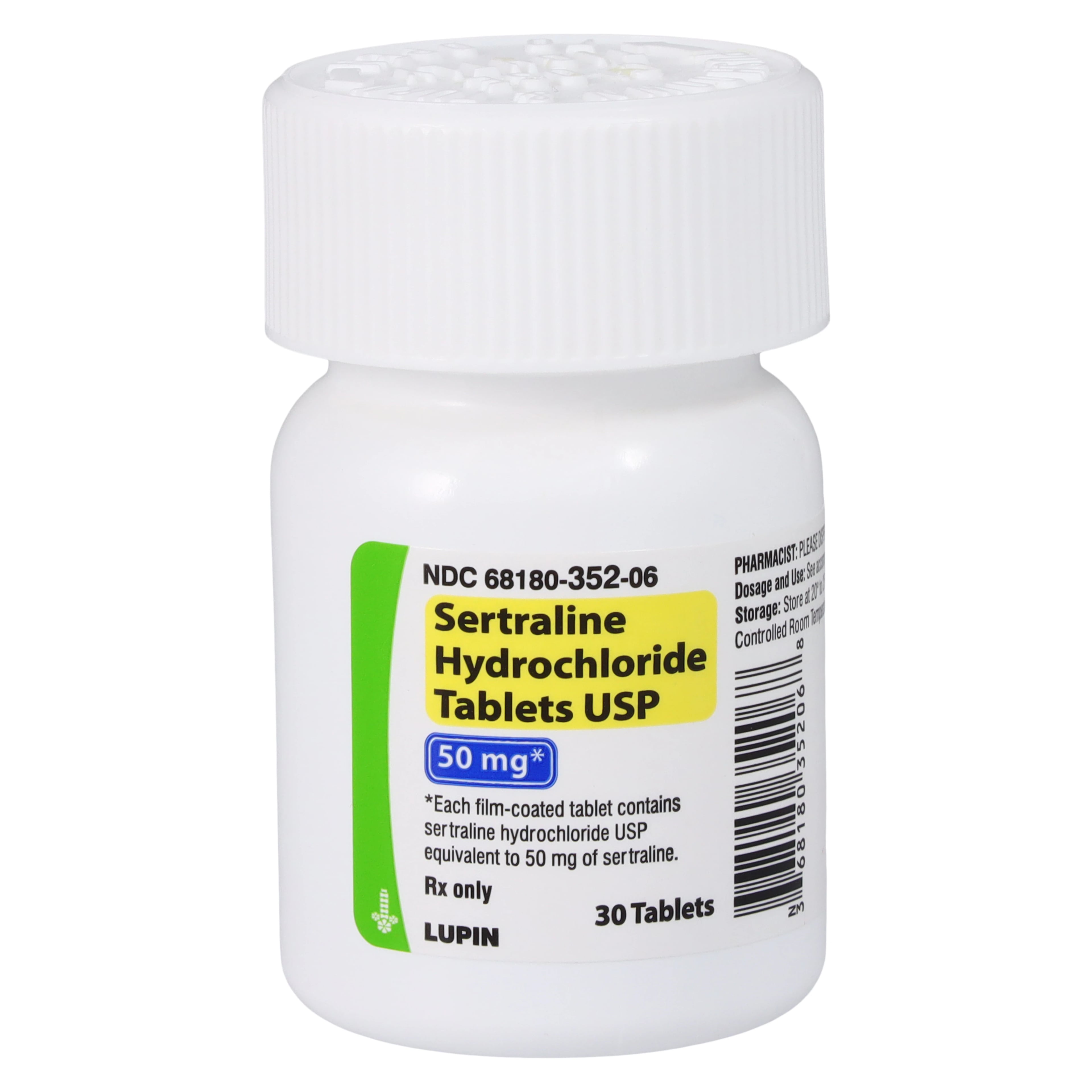 Sertraline HCl Tablets, 50mg, Bottle of 30, Lupin Pharmaceuticals