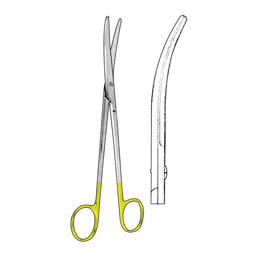 Sklar Edge TC Wertheim Surgical Scissors, Curved, 8.75", Blunt/Blunt, Stainless Steel/Tungsten Carbide, Non-Sterile, Reusable