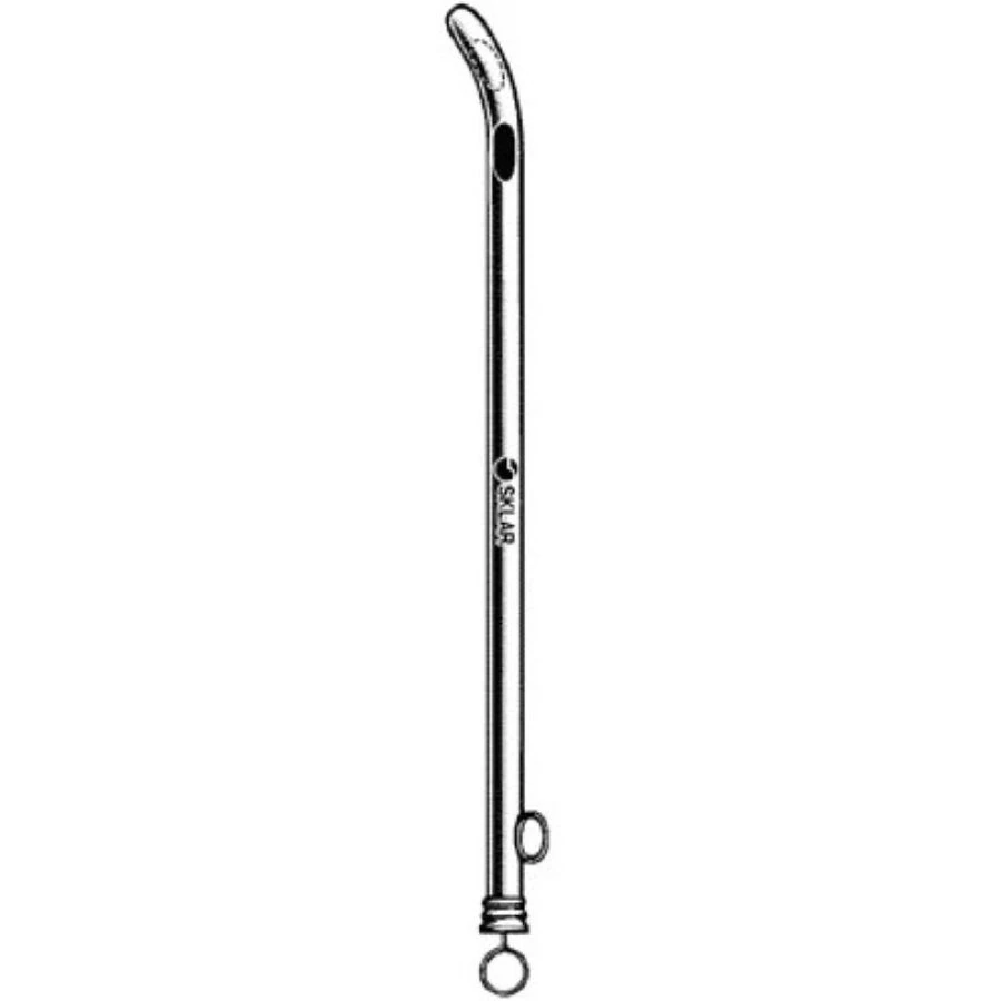 Sklar Instruments Female Urological Catheter, Blunt Tip, Chrome Plated, 14 Fr
