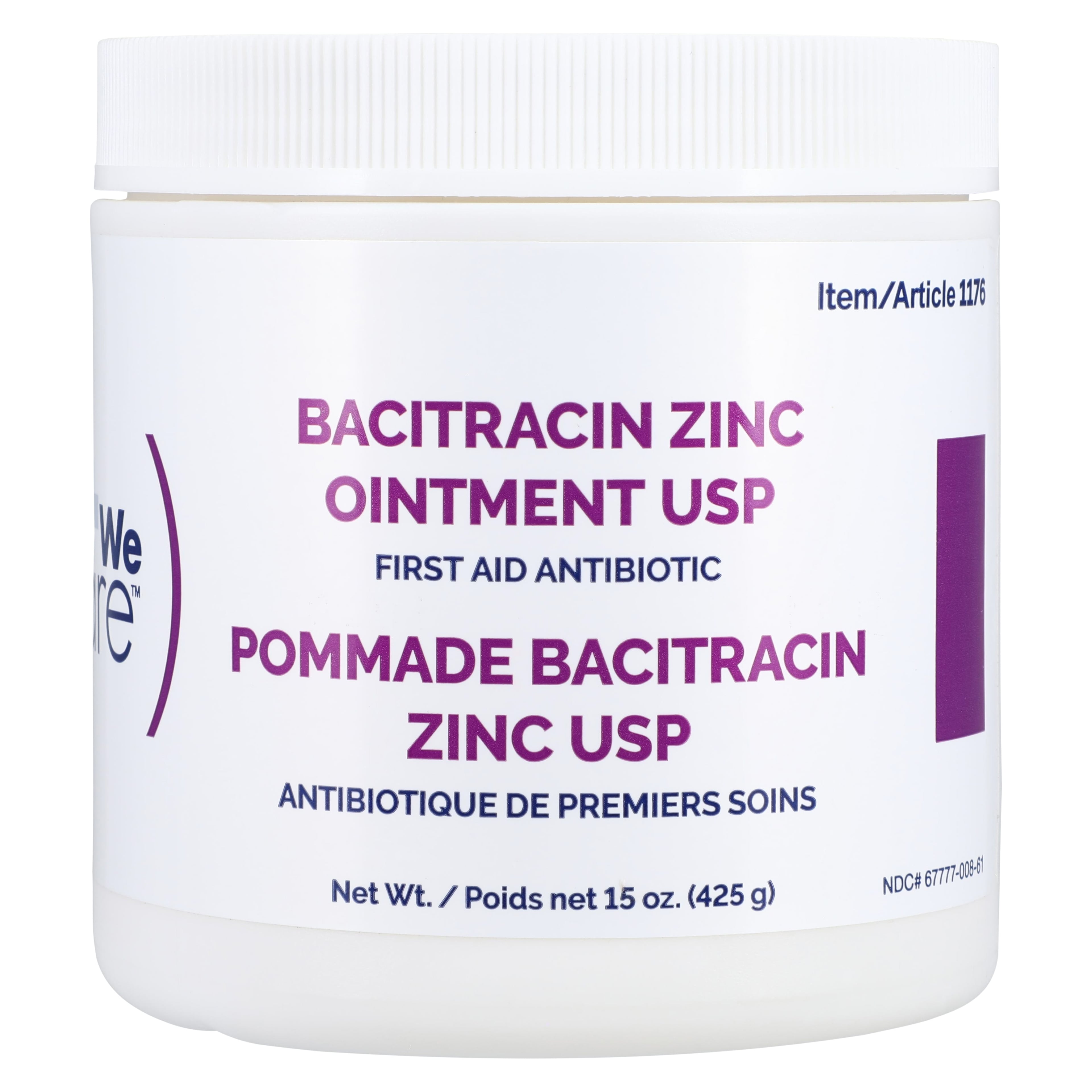 Dynarex Bacitracin Zinc Ointment, 500 units/g, 15 oz Jar