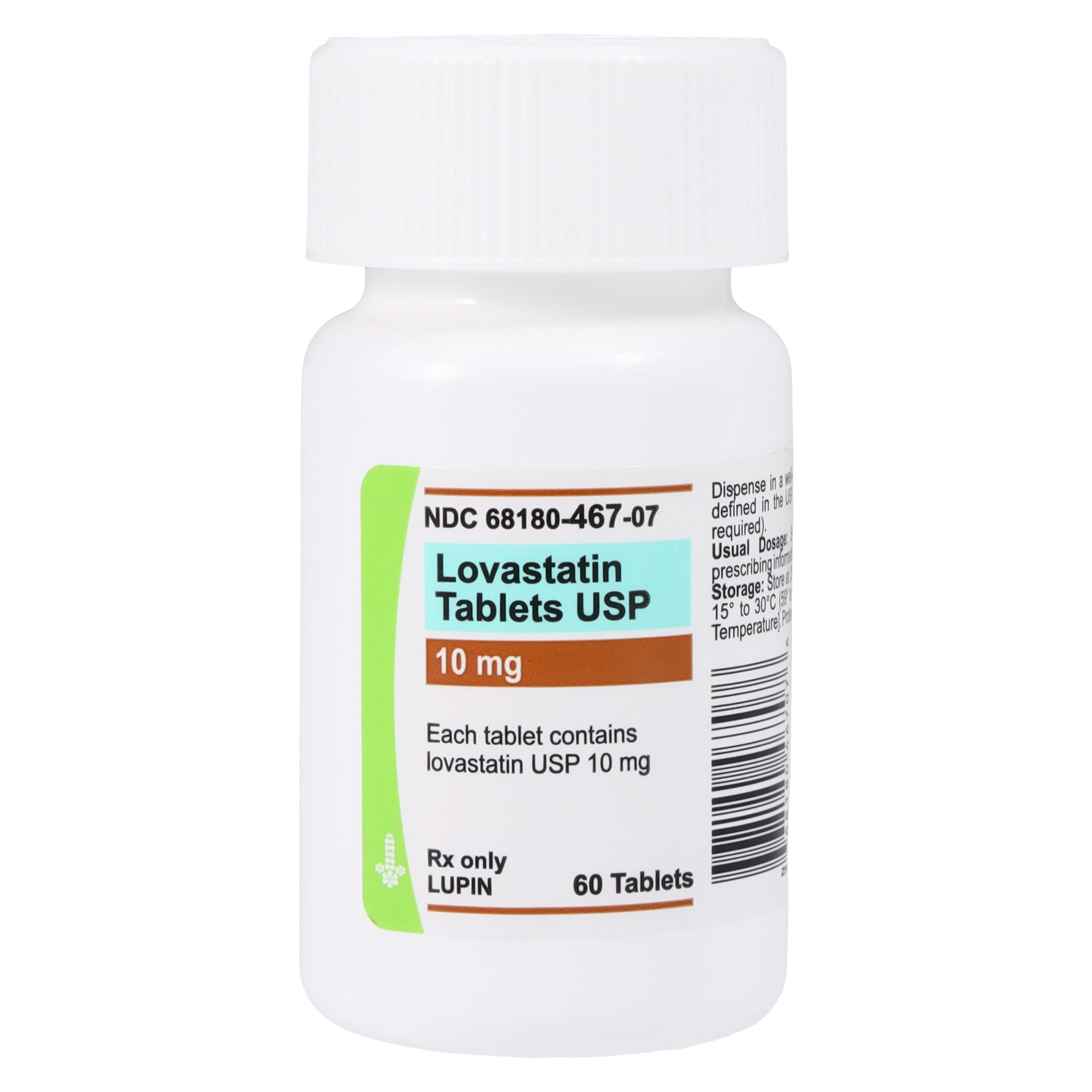 Lovastatin Tablets, 10mg, 60/Bottle