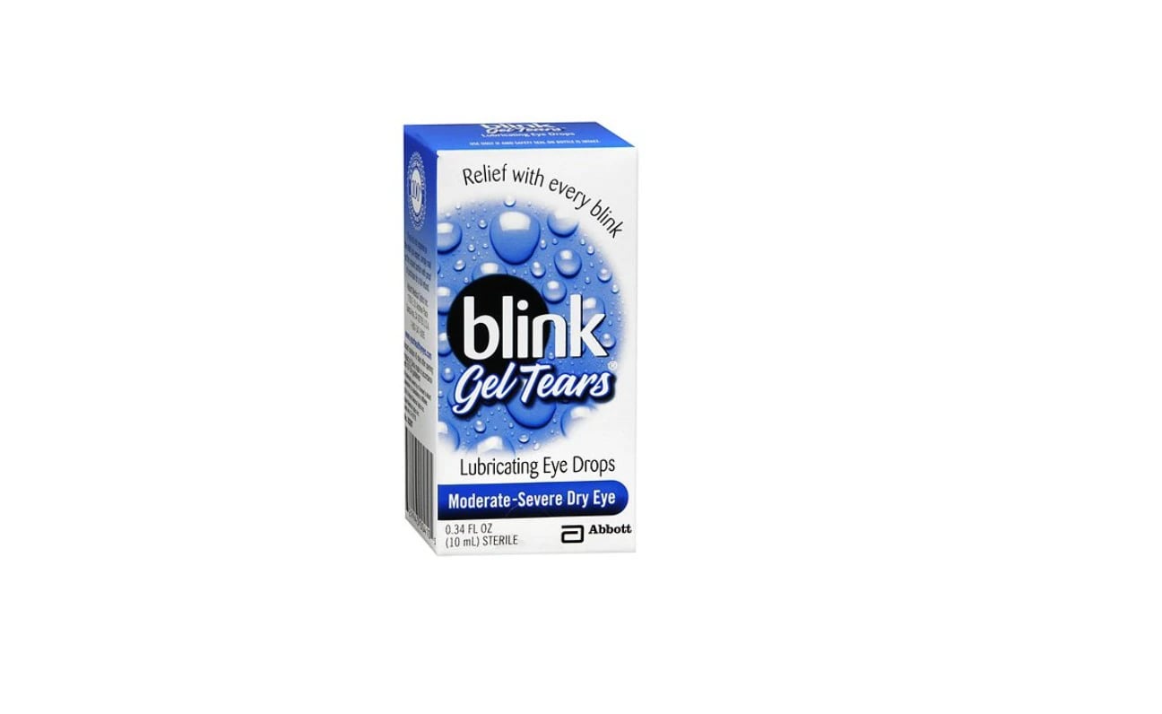 Blink GelTears Lubricant Eye Drops, 0.25% Solution, 10 mL Dropper Bottle