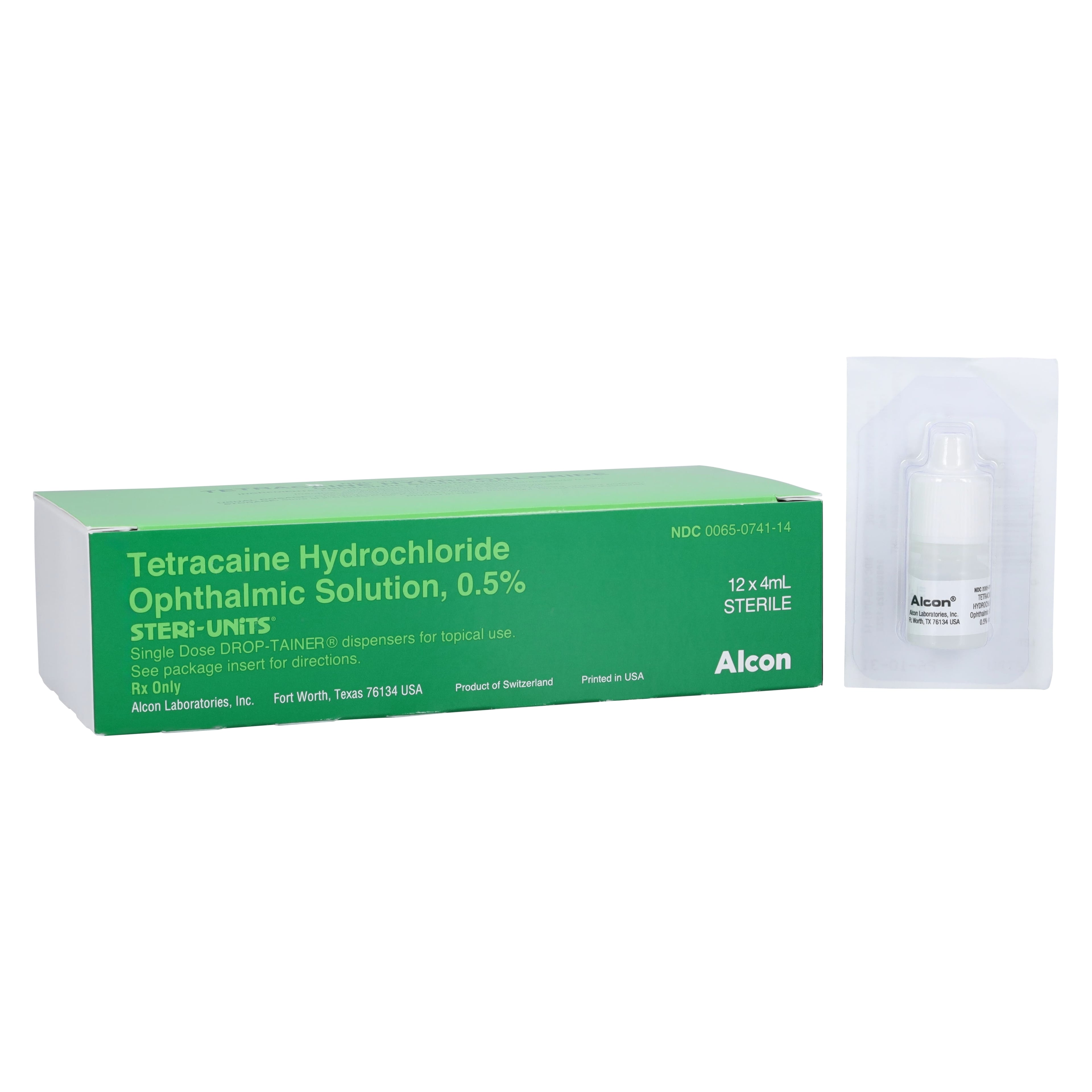 Tetracaine HCl Ophthalmic Solution 0.50%, Unit Dose, 4mL, 12/Package