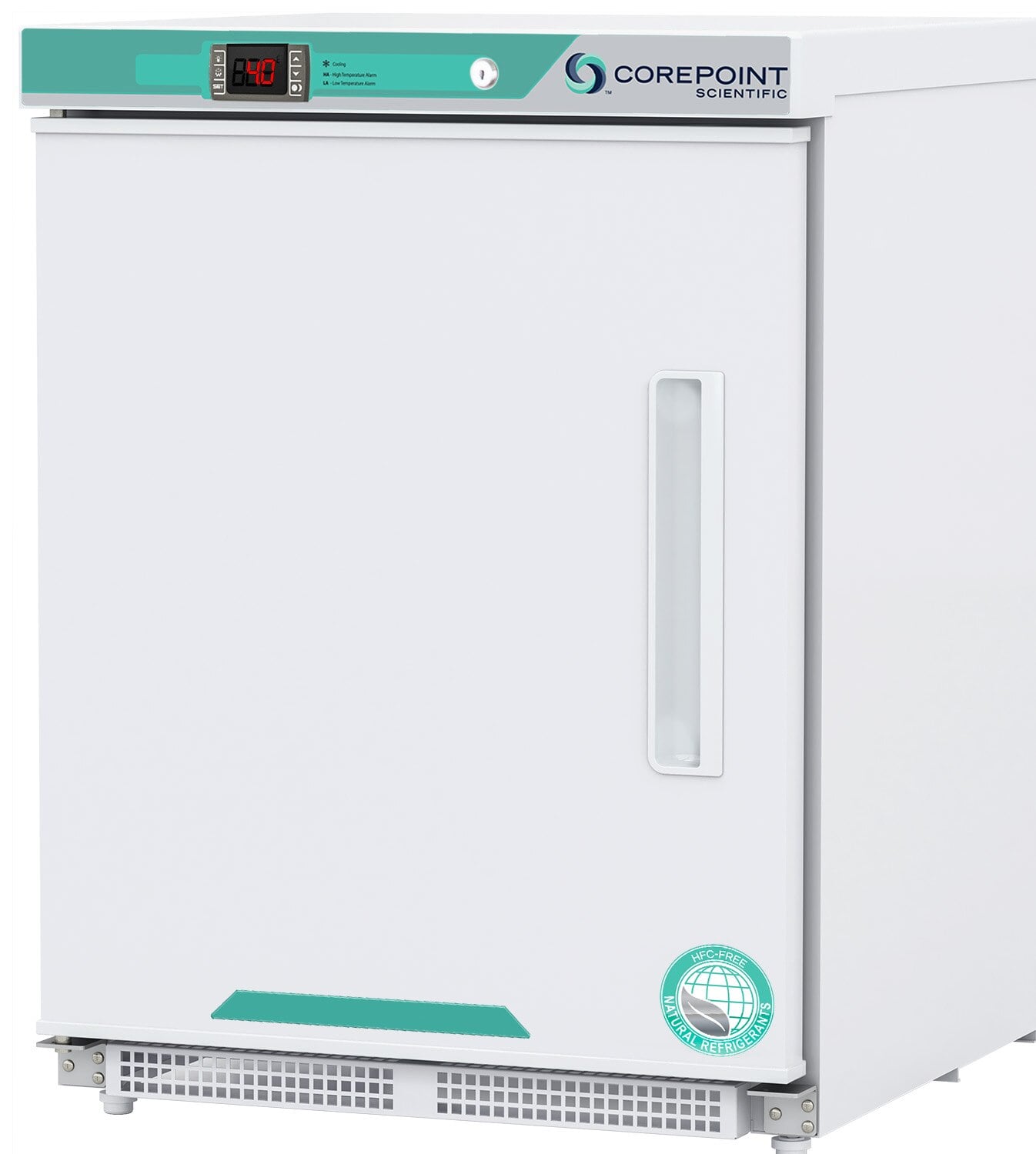 Corepoint Scientific Laboratory Refrigerator, 4.6 cu ft, Solid Door, Left Hinge, 1°C to 10°C, Cycle Defrost
