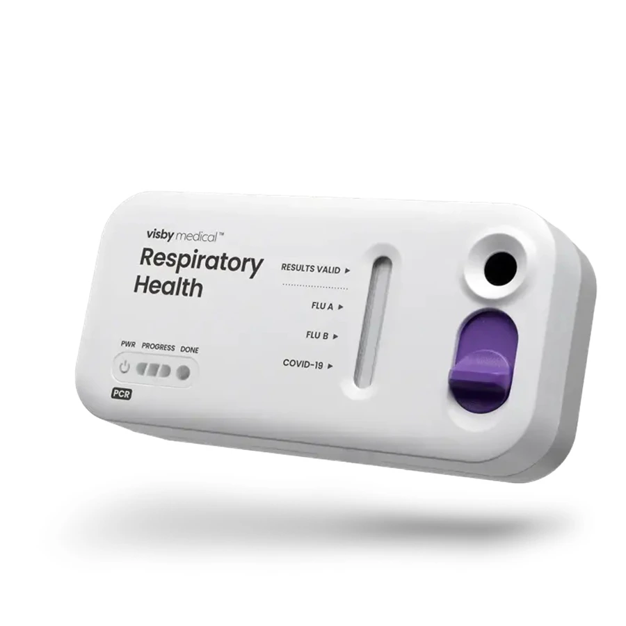 Visby Medical Respiratory Health Test, COVID-19/Flu A&B PCR Test, CLIA Waived, 20 Tests/Case