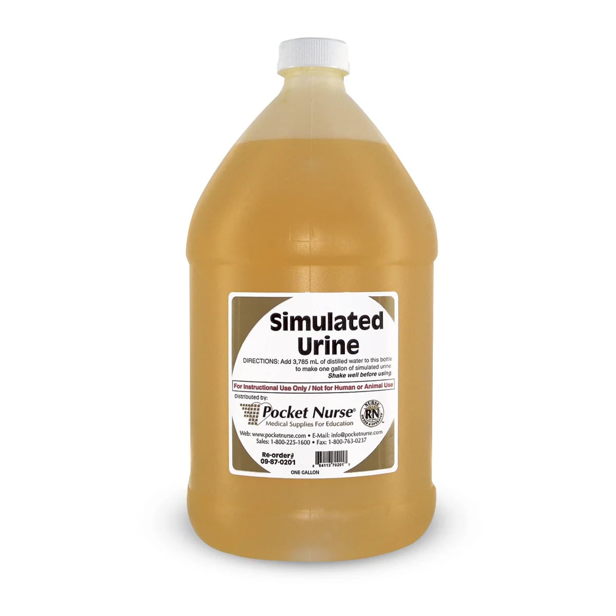 Pocket Nurse Simulated Urine, Yellow, 1 Gallon