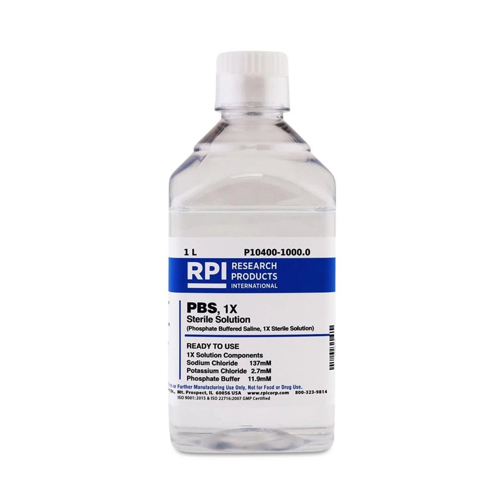 PBS 1X Sterile Phosphate Buffered Saline, 1L Bottle