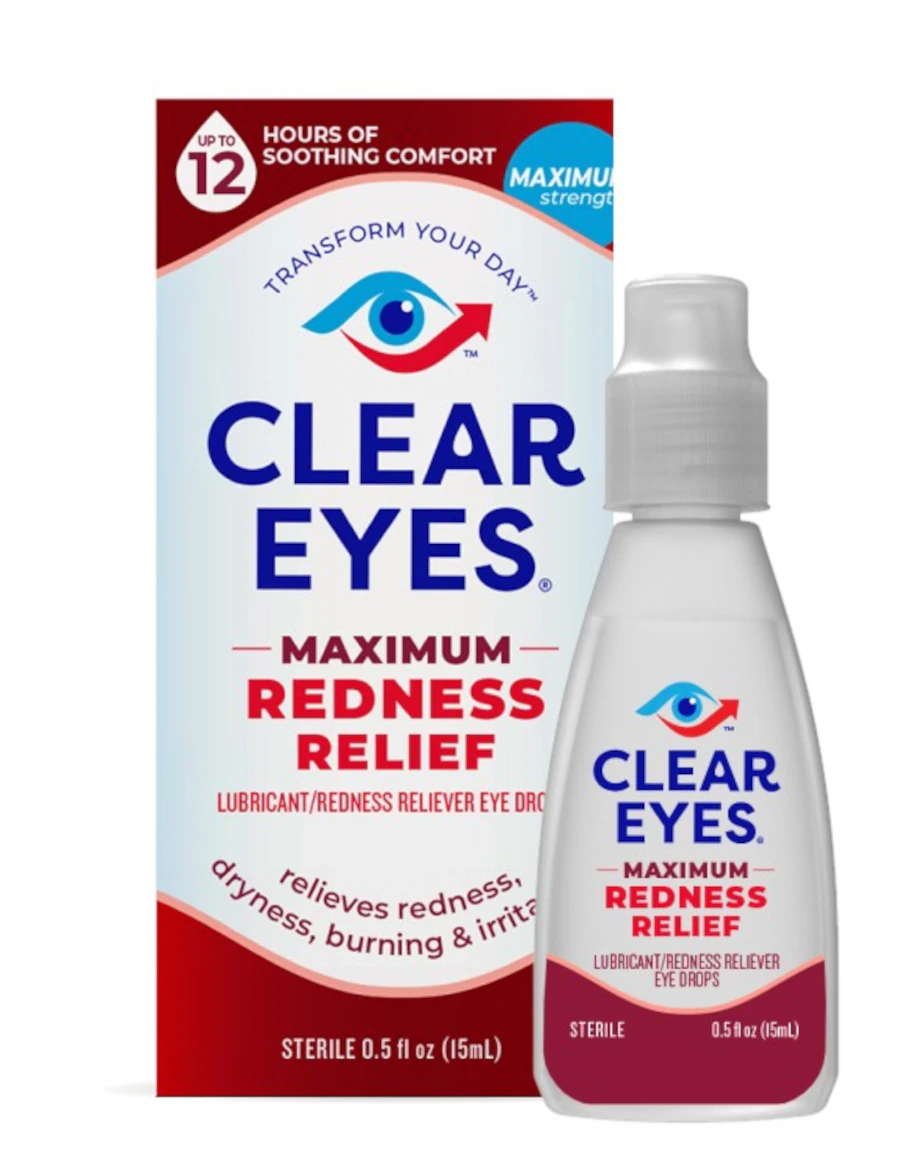 Clear Eyes Maximum Redness Relief Eye Drops, 0.5 oz Bottle