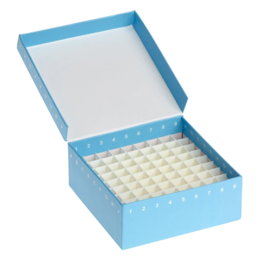 Celltreat Scientific Storage Box, Cardboard, Blue, 81-Place, 10/Case