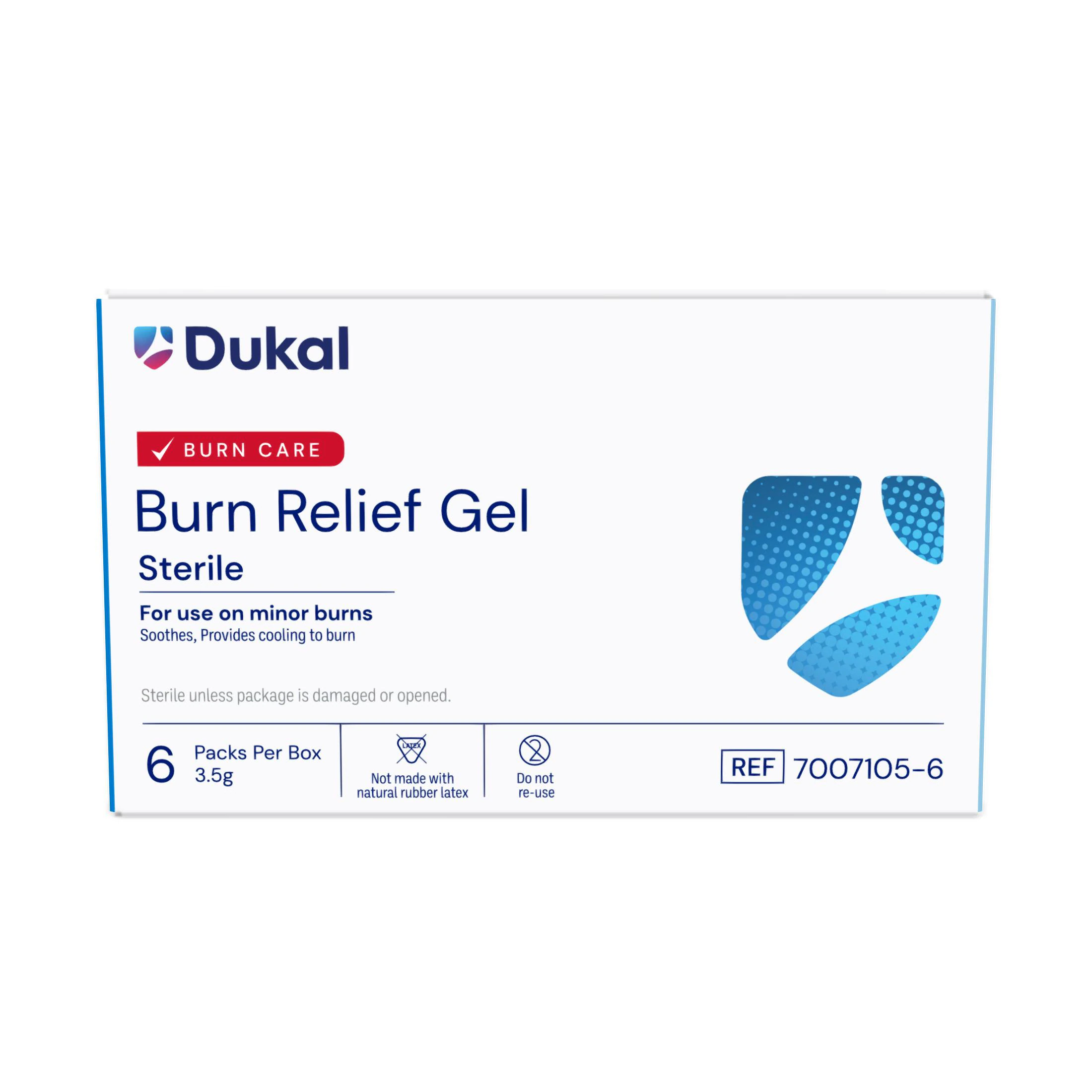 Dukal Burn Care Sterile Burn Relief Gel, 3.5 g, 6/Box