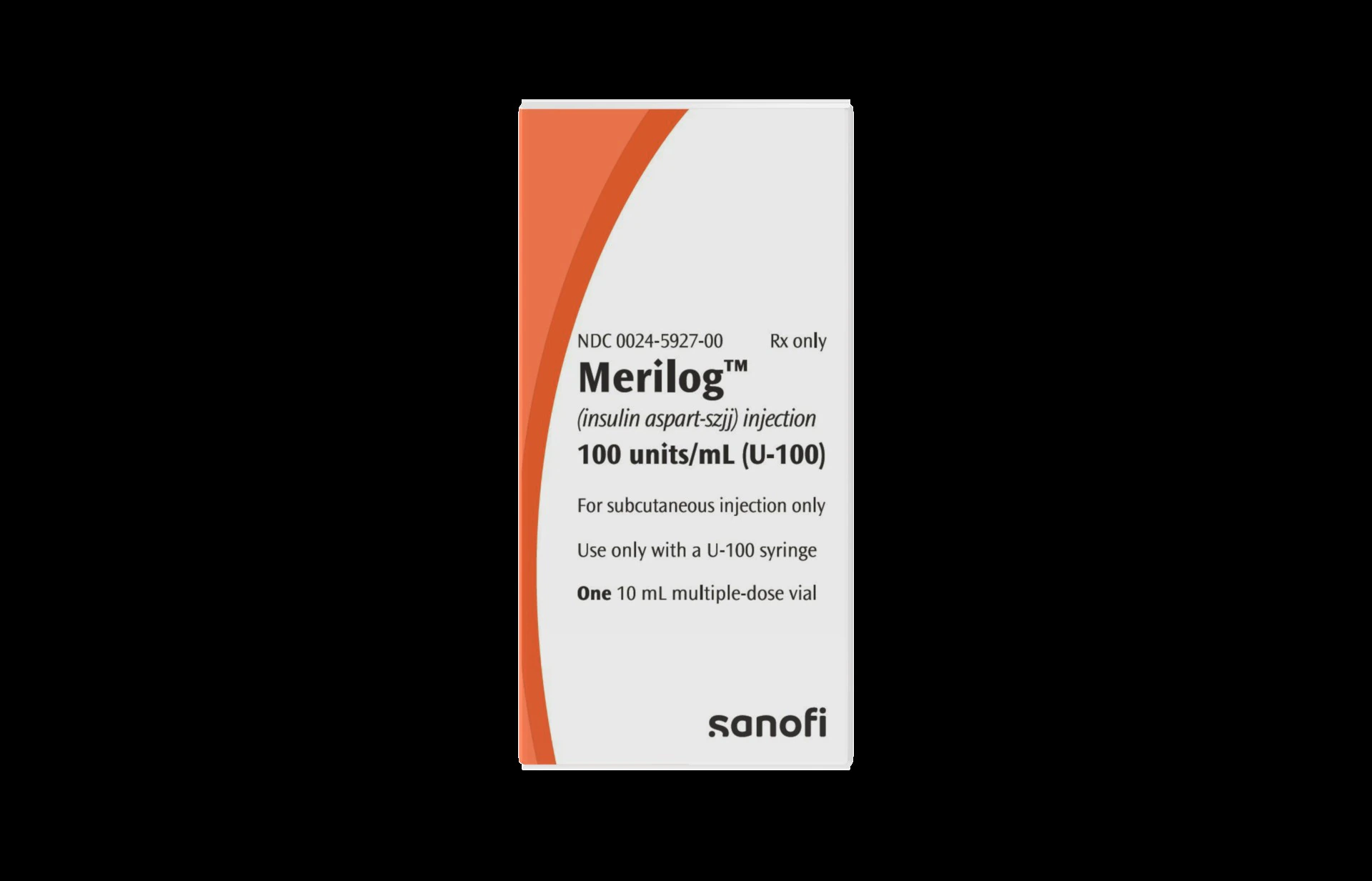 Merilog (insulin lispro) Injection, 100 U/mL, 10 mL Multiple-Dose Vial