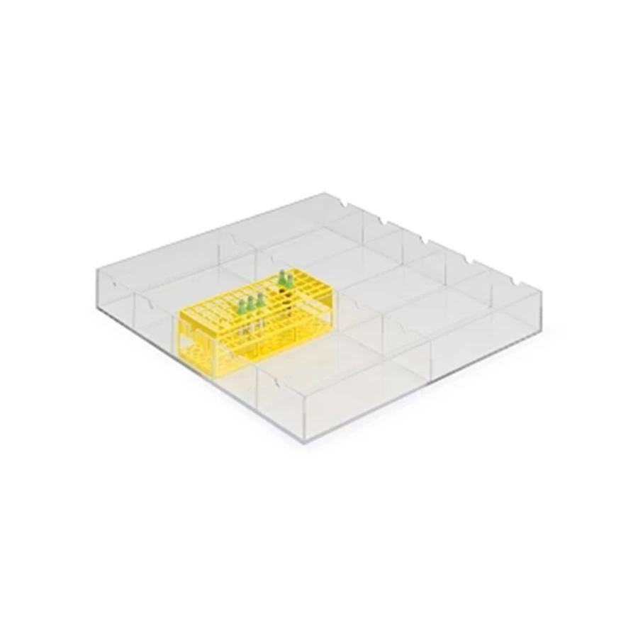Marketlab Inc. Acrylic Tube Rack Holder, 10-Place, 20 x 21.5 x 2.5 inches