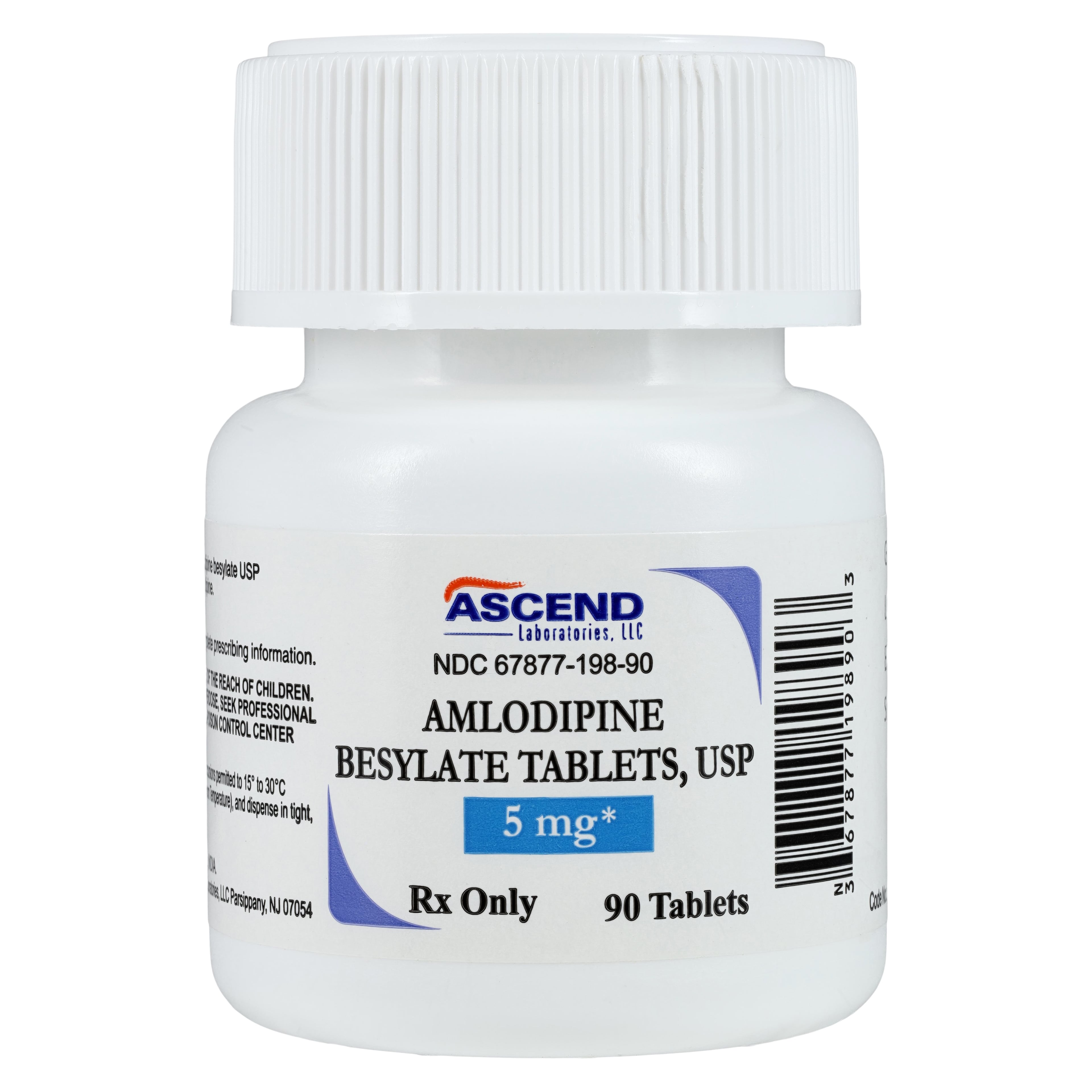 Amlodipine Besylate Tablets, 5mg, 90/Bottle, Ascend Laboratories