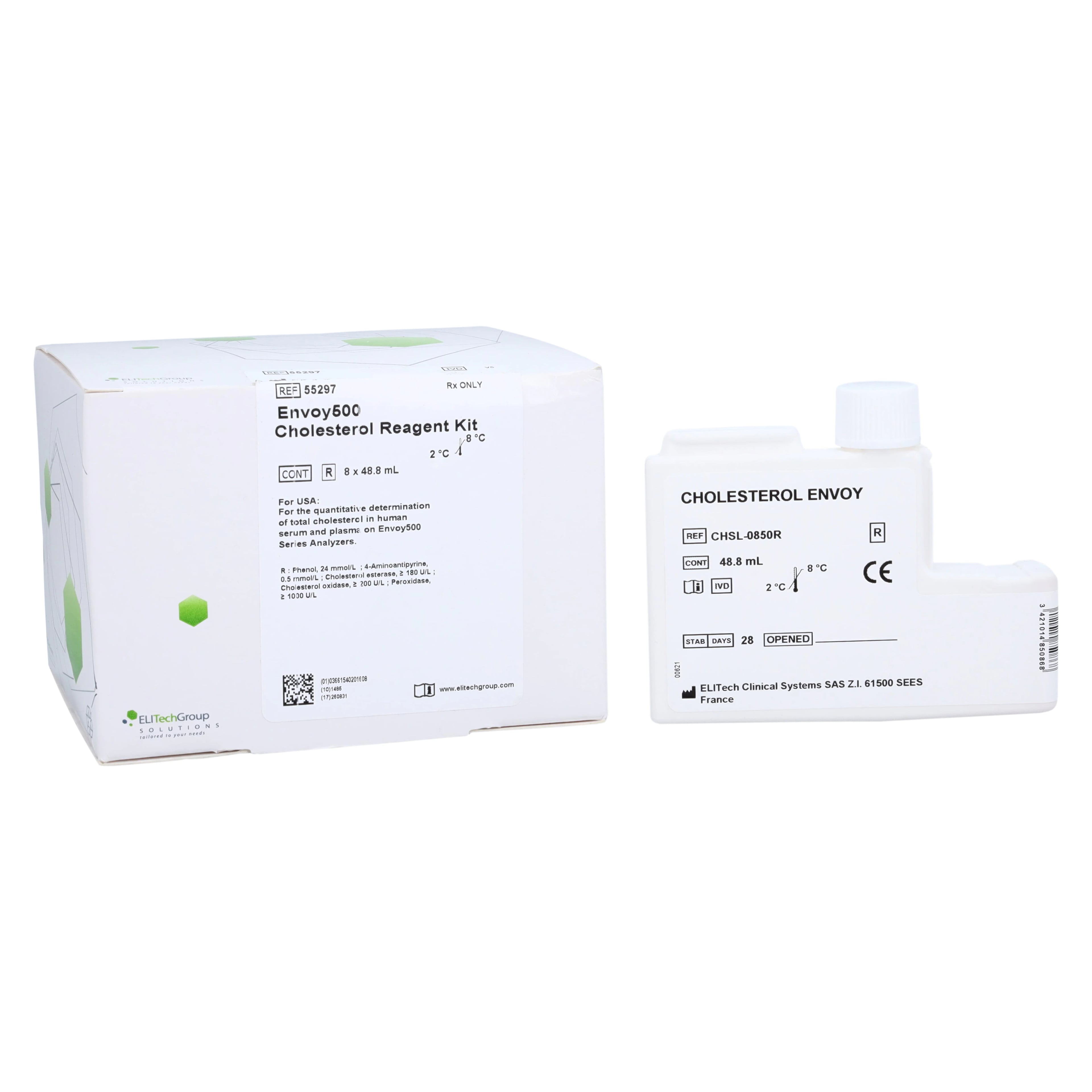 Envoy 500 Cholesterol Reagent Kit, 8 x 44.6 mL