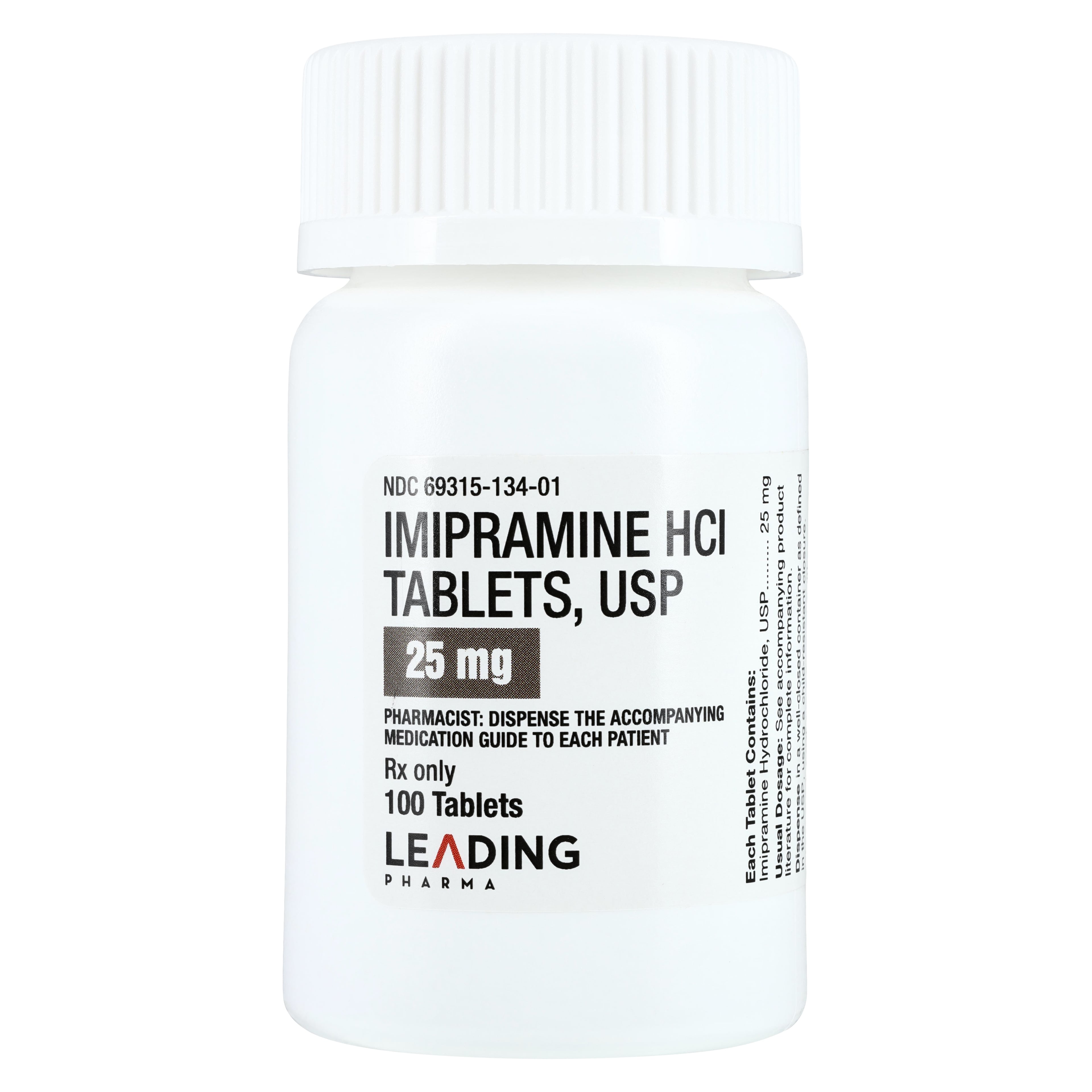 Imipramine HCl Tablets, 25mg, 100/Bottle