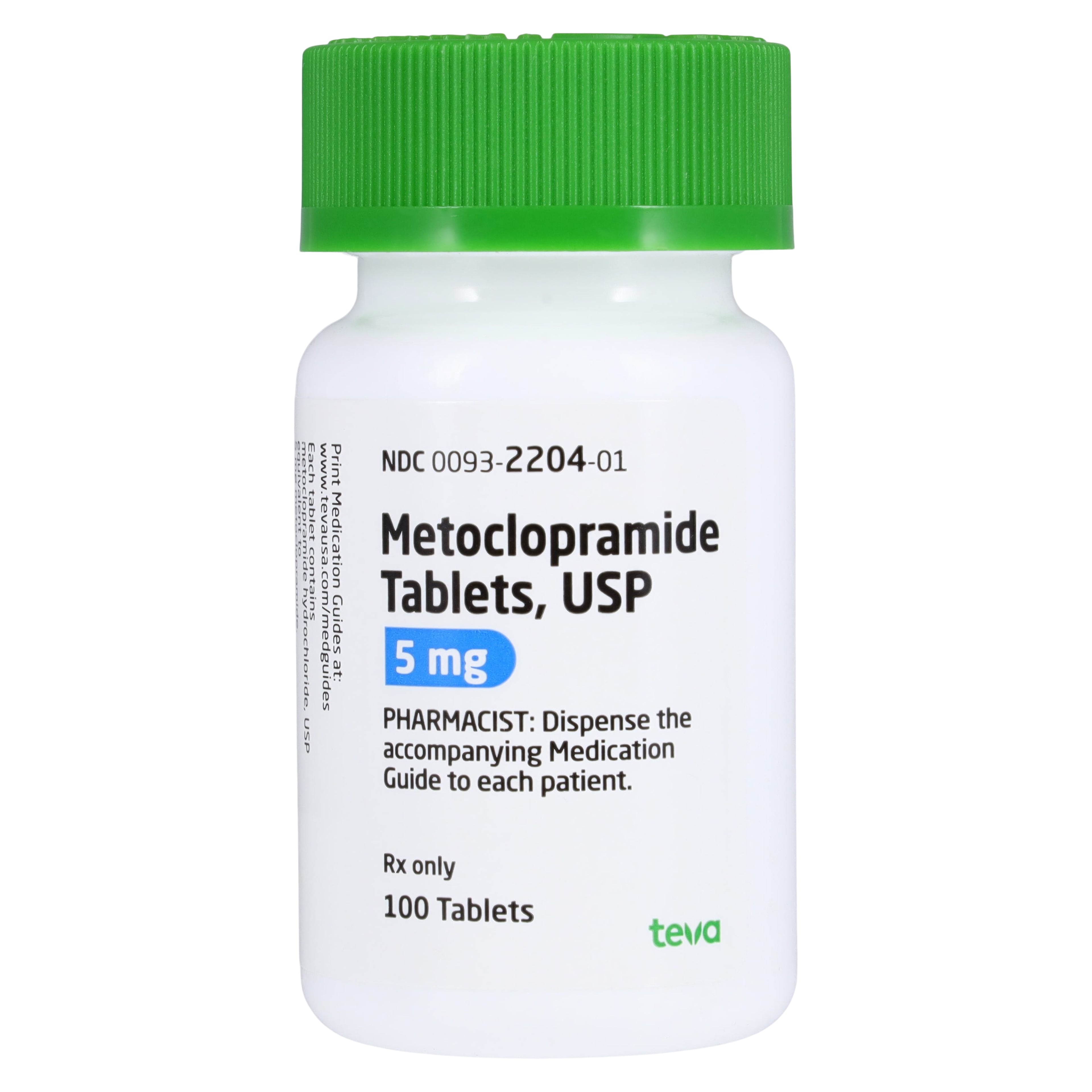 Metoclopramide HCl Tablets, 5mg, 1000/Bottle, Teva Pharmaceuticals