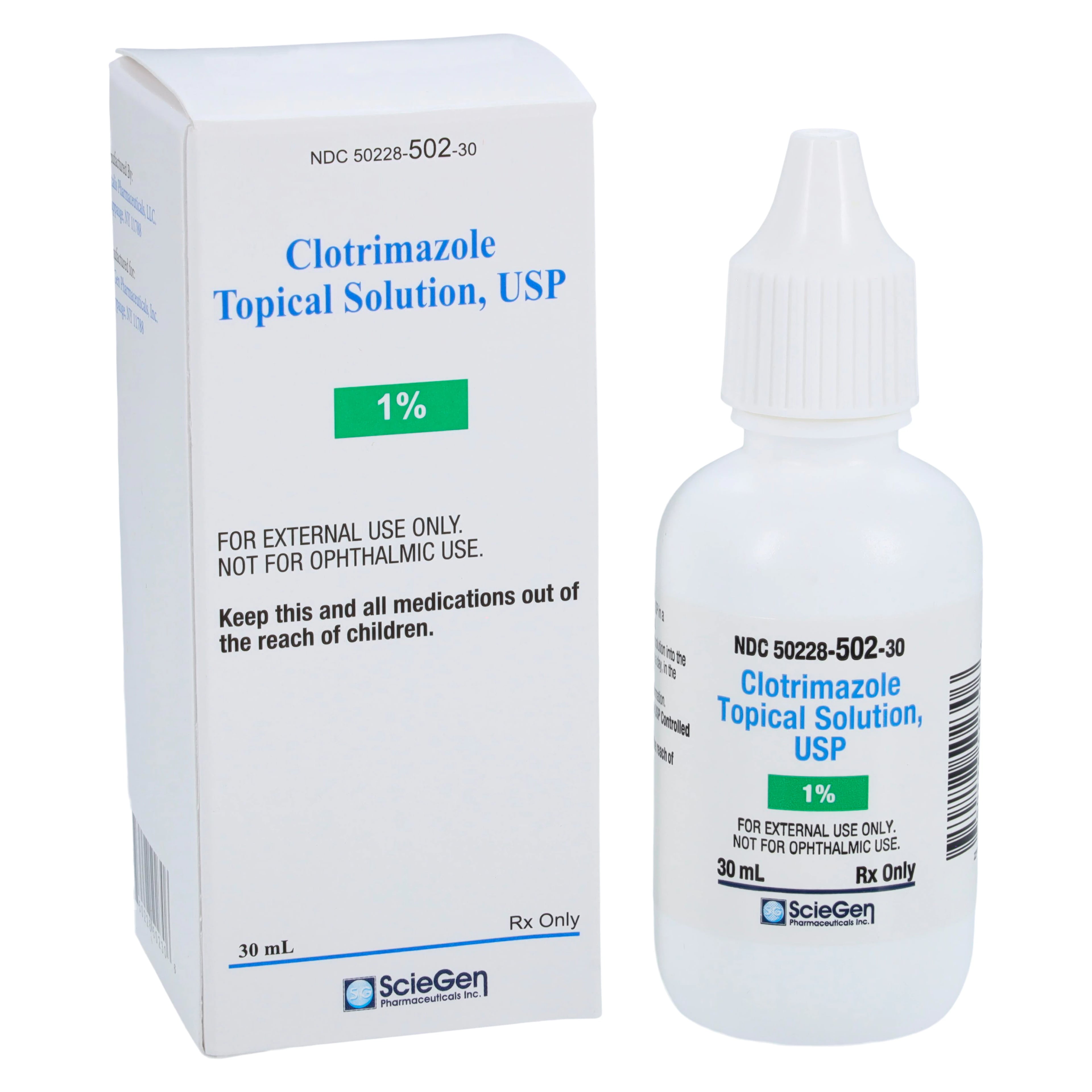Clotrimazole Topical Solution 1%, 30 mL Bottle, Sciegen Pharmaceuticals