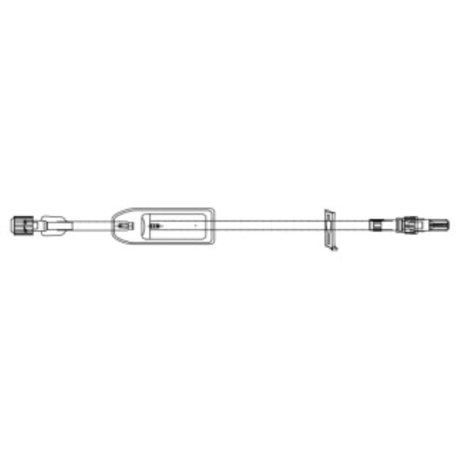 ICU Medical IV Extension Set with 0.2 Micron Filter, 14" Rotating Luer Lock with Clamp, 50/Case