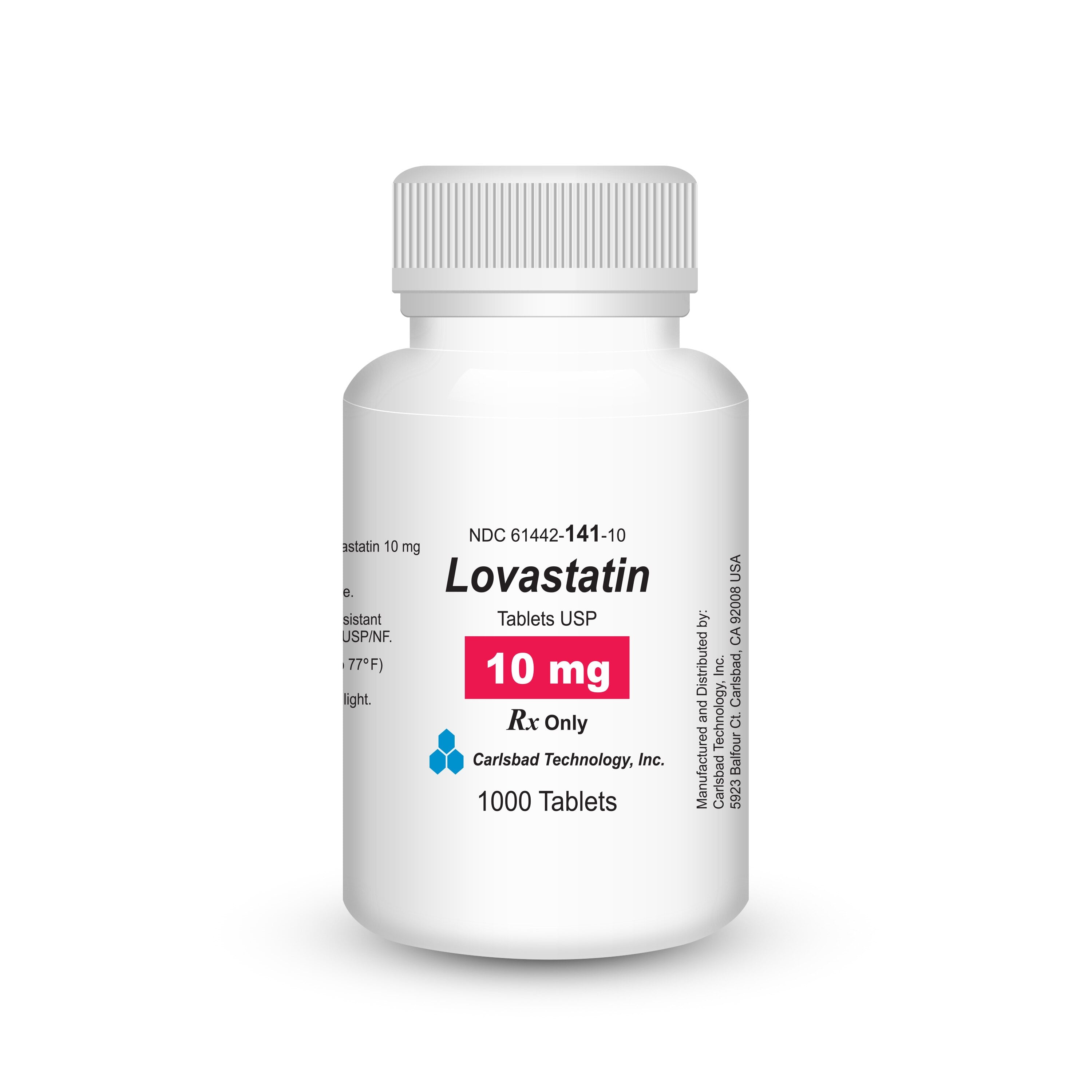 Lovastatin Tablets 10mg, 1000/Bottle, Carlsbad Technologies Inc.